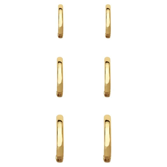 Believe by Brilliance Women’s 14K Gold  Hoop Earrings – 3-Piece