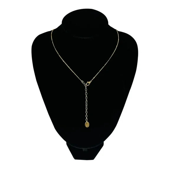 Elegant Gold-Plated Mother of Pearl Long Pendant Necklace