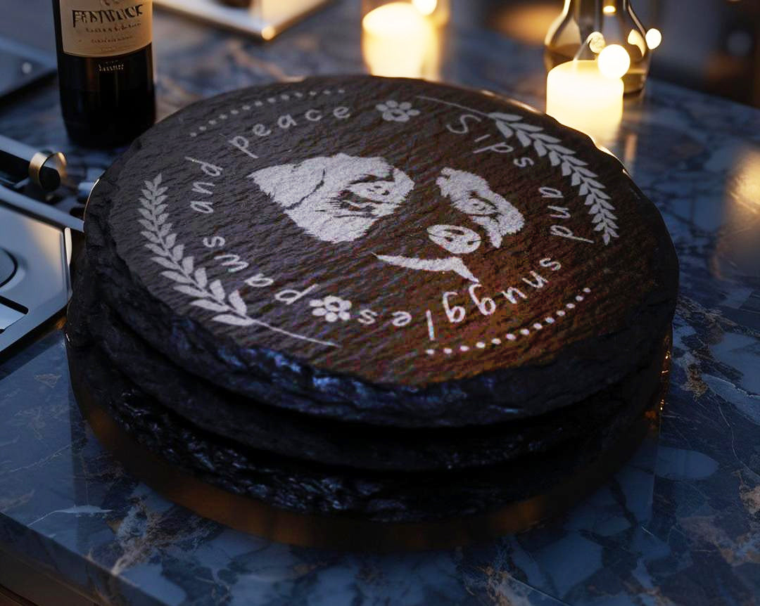 Custom Pet Photo Slate Coaster | Personalized Slate Coasters | Pet Coasters | Cute Coaster | Guest Gift Idea | Single or Multipack Slate