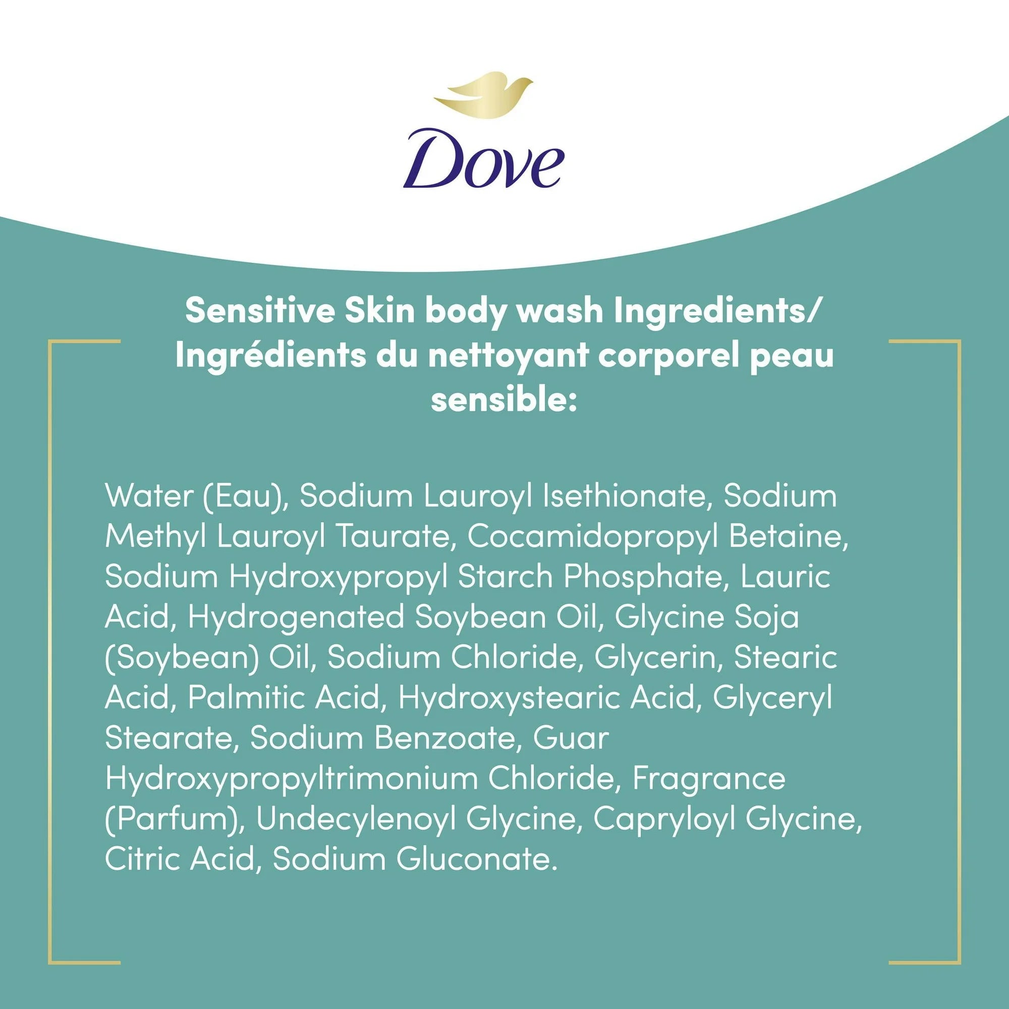 Dove Sensitive Hypoallergenic Body Wash, 11 fl oz