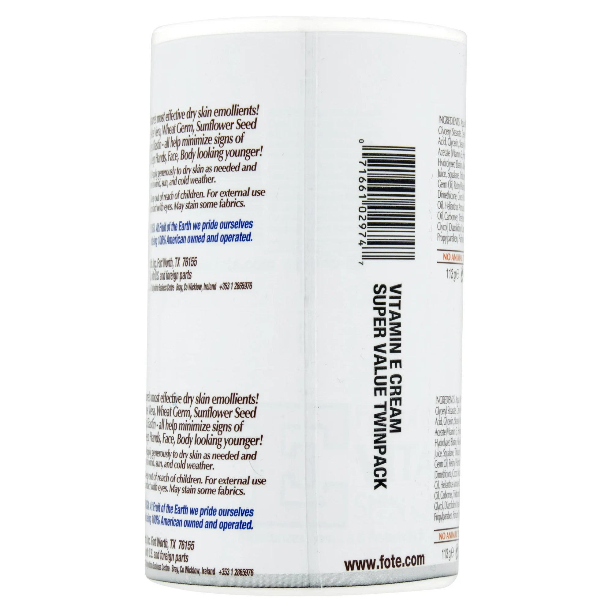 Fruit of the Earth Vitamin E Cream,2 Pack