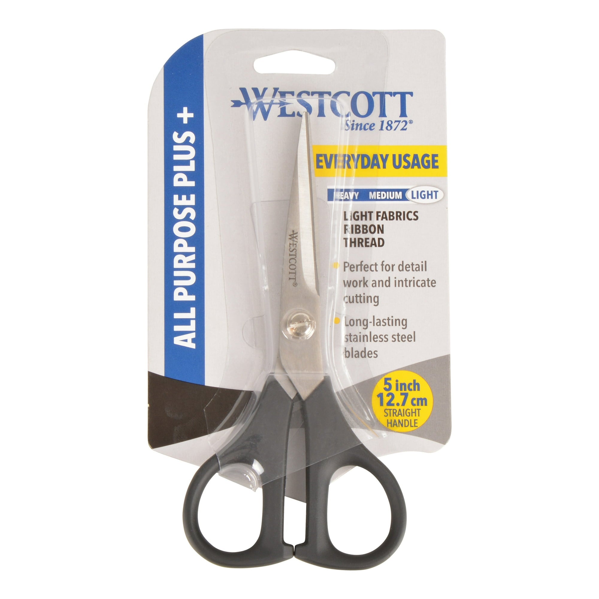 Westcott All-Purpose Scissors: 5" Stainless Steel, Black