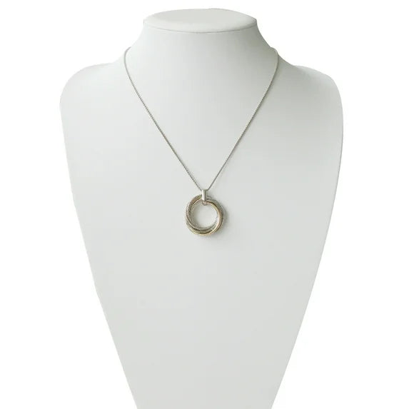 Time and Tru Women’s Twisted Loops Pendant Necklace
