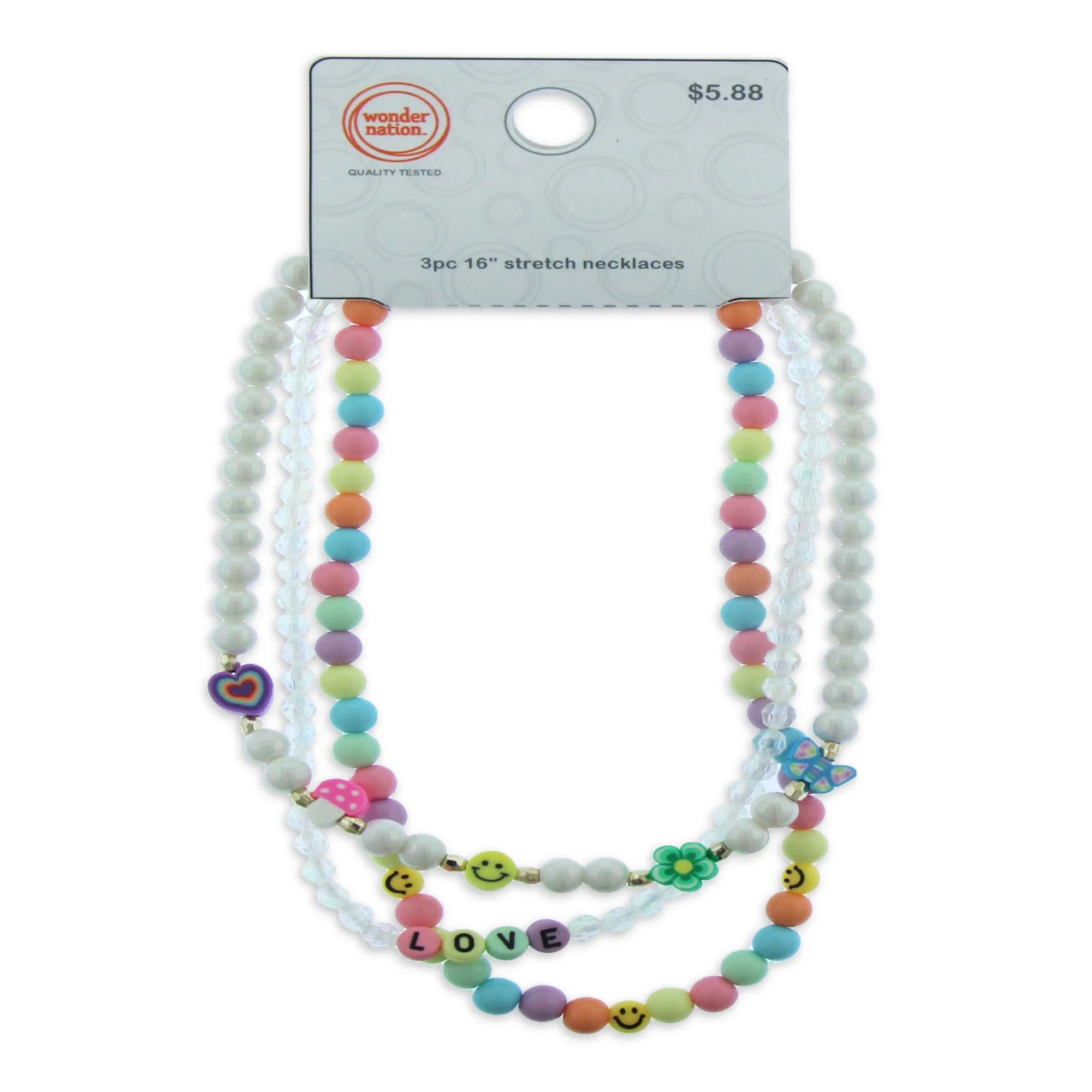 Wonder Nation Kids’ 3-Pack Multi-Strand Stretch Necklaces