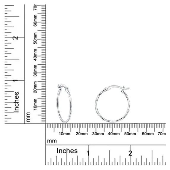 Brilliance Fine Jewelry Women’s 20MM Sterling Silver Hoop Earrings
