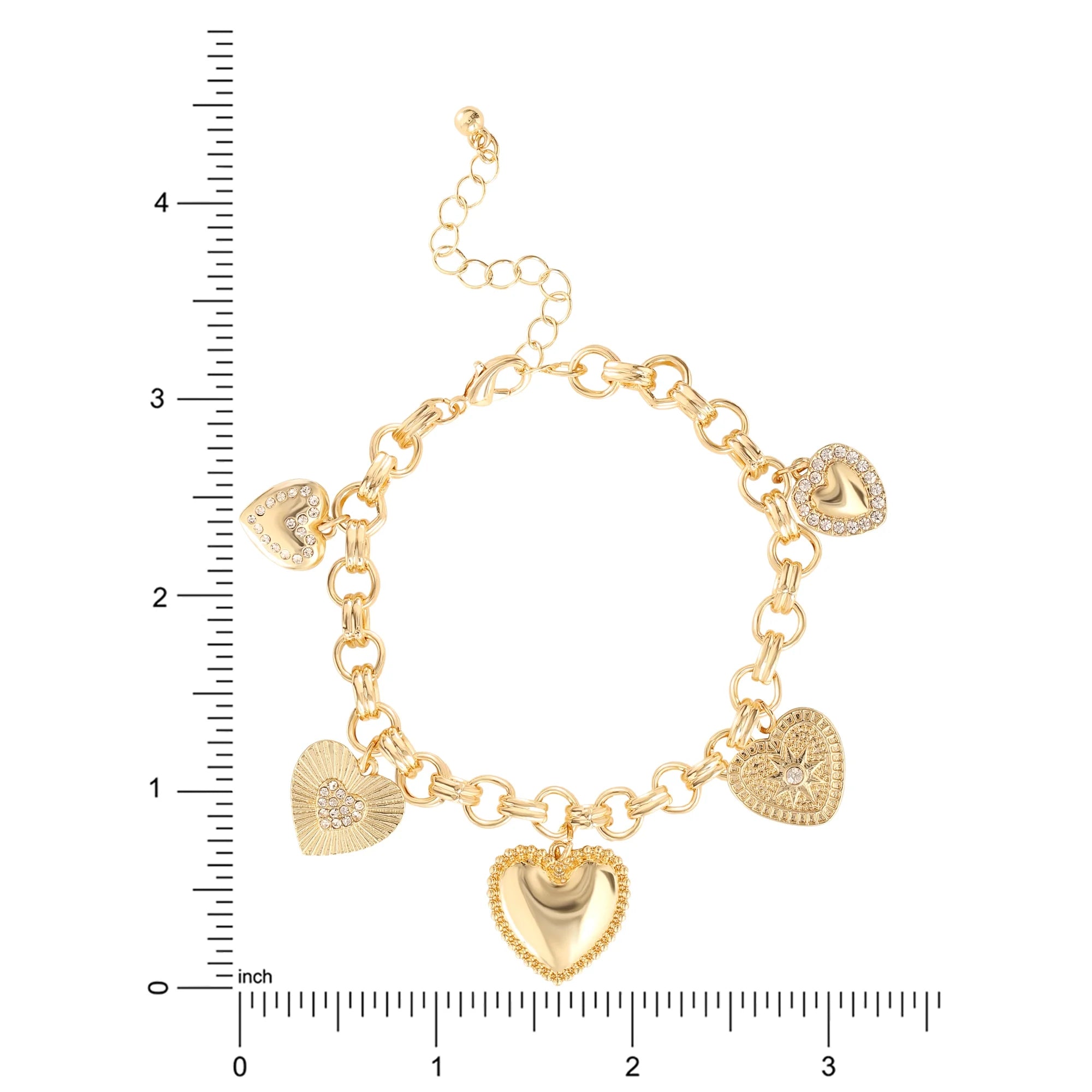 Jessica Simpson Women’s Gold-Tone Charm Bracelet