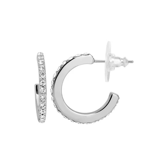 Believe by Brilliance – Women's Silver CZ Stud Earring Set (3 Pairs)