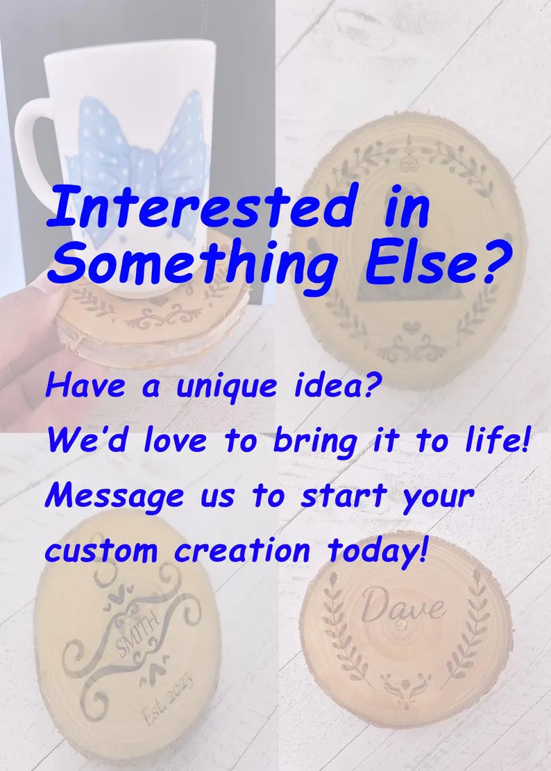 Custom Laser Engraved Name Coaster Set – Perfect for Couples, Weddings, Anniversaries, or Holiday Gifting