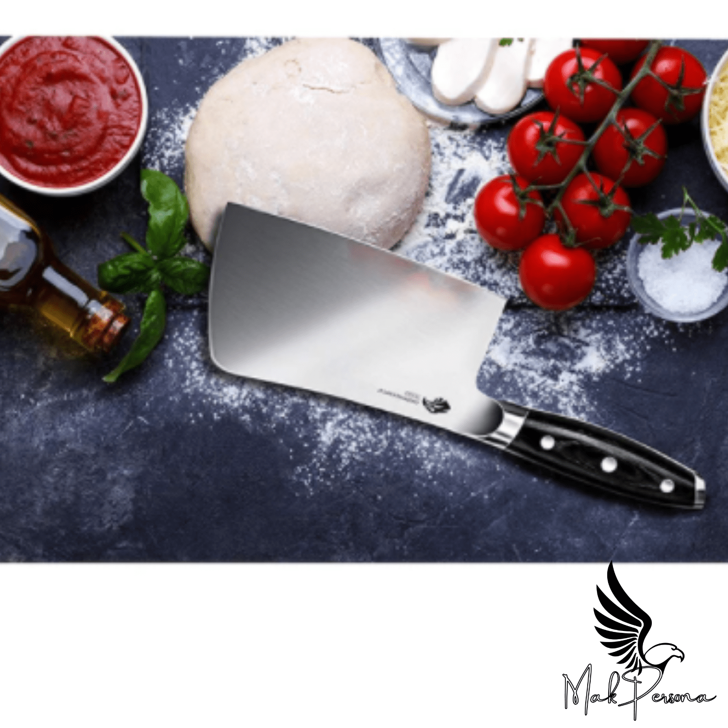 Chopper 6" Meat Cleaver Heavy Duty Butcher Knife BLACK HAWK MAK PERSONA