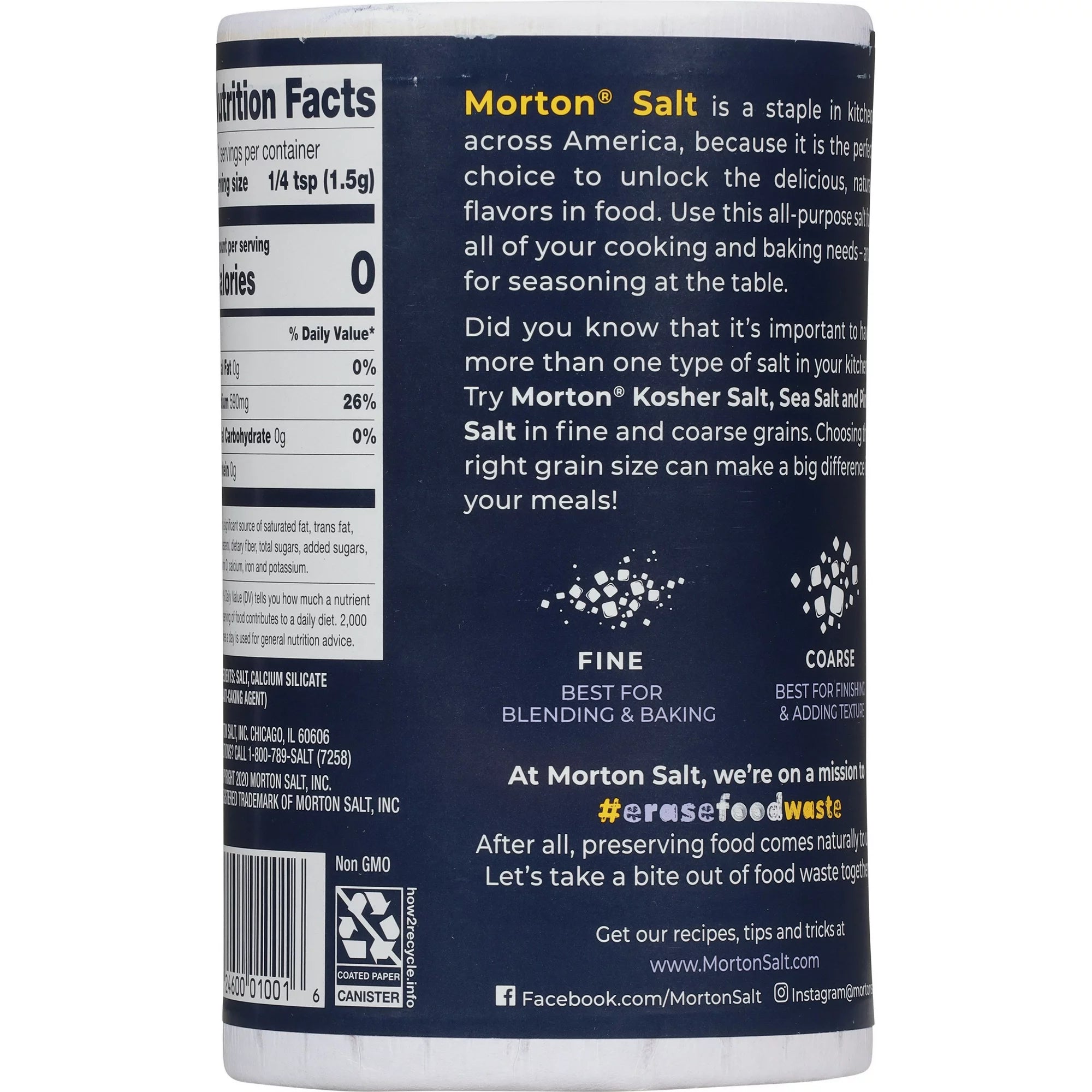 Morton 26 oz Table Salt - Versatile & Essential