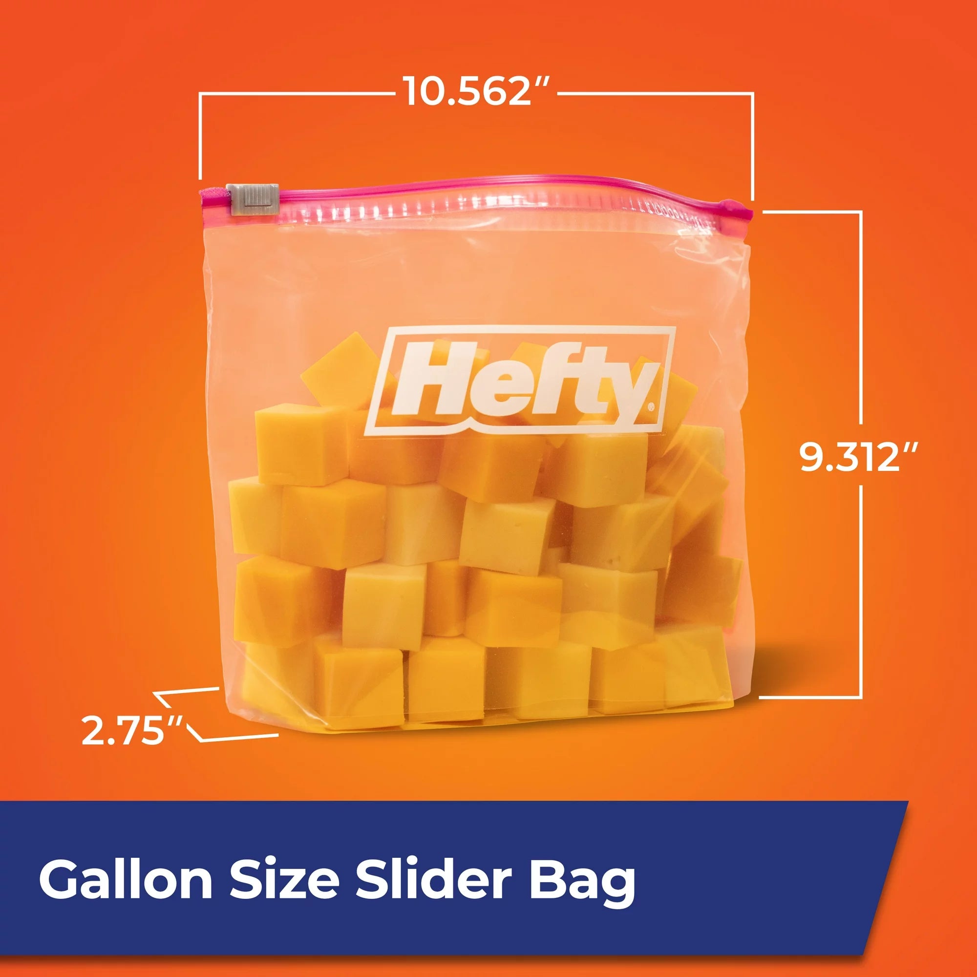 Hefty Slider Storage Bags, Gallon Size