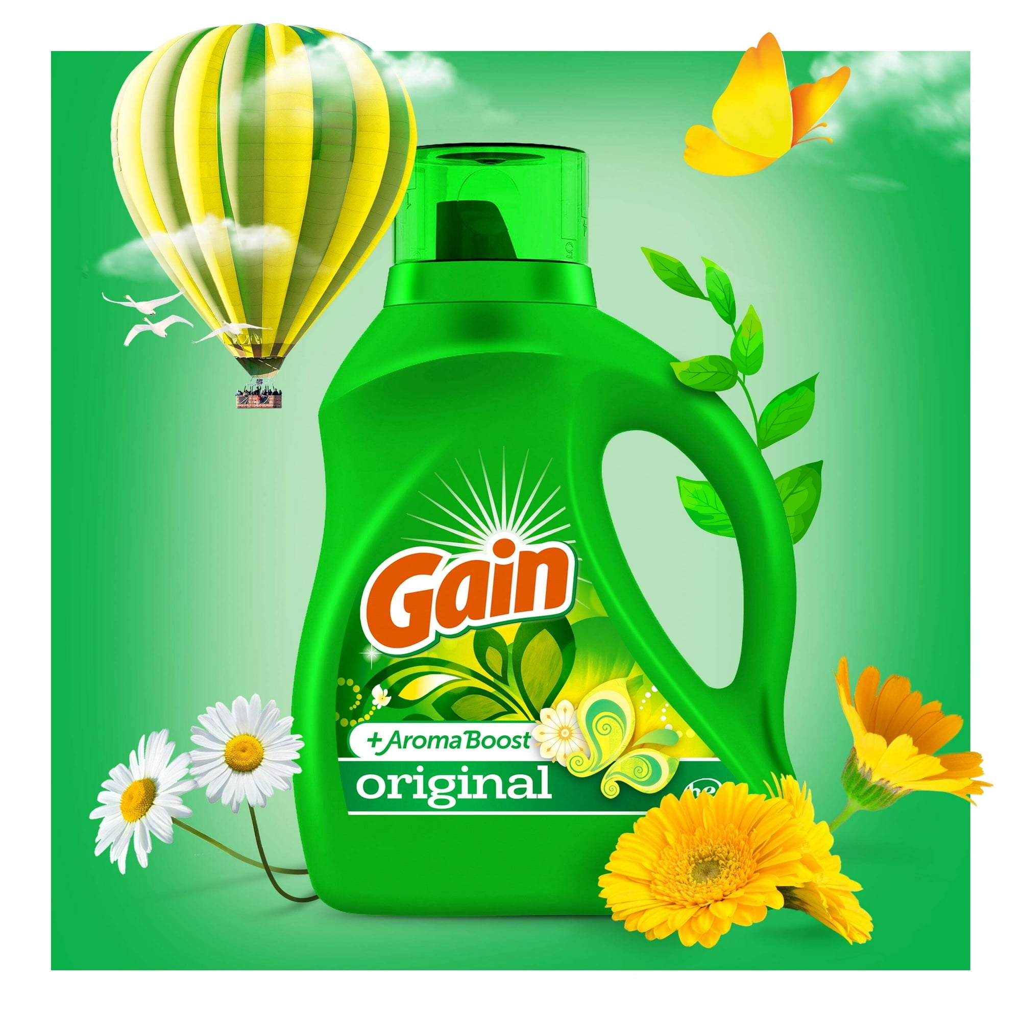 Gain Liquid Laundry Detergent, 32 Loads, 46 fl oz