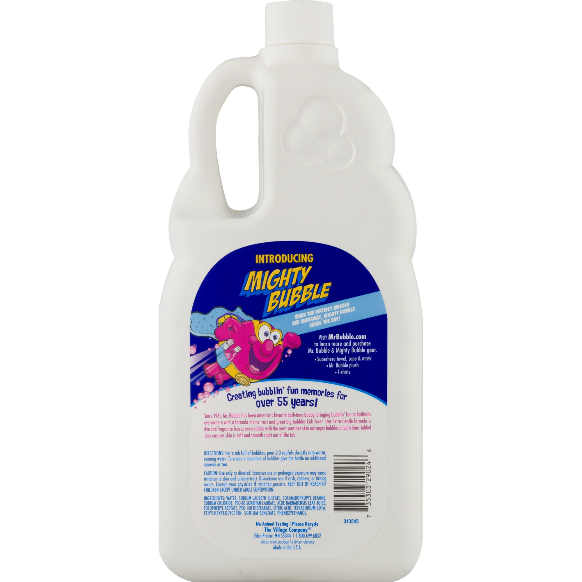 Mr. Bubble Extra Gentle Bubble Bath, Dye and Fragrance Free, 36 fl oz