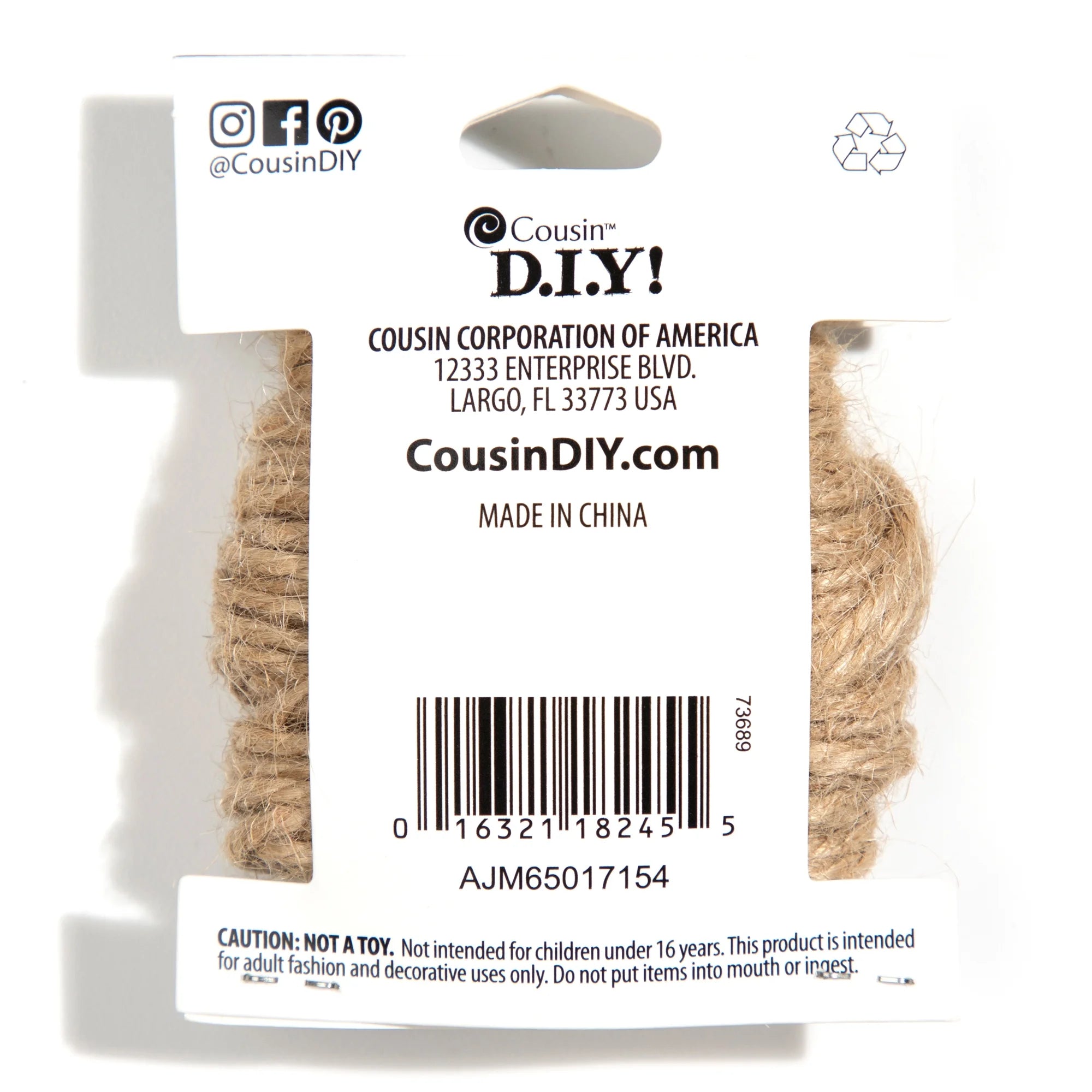 Cousin Jute Twine - Light Brown, 32.8 ft