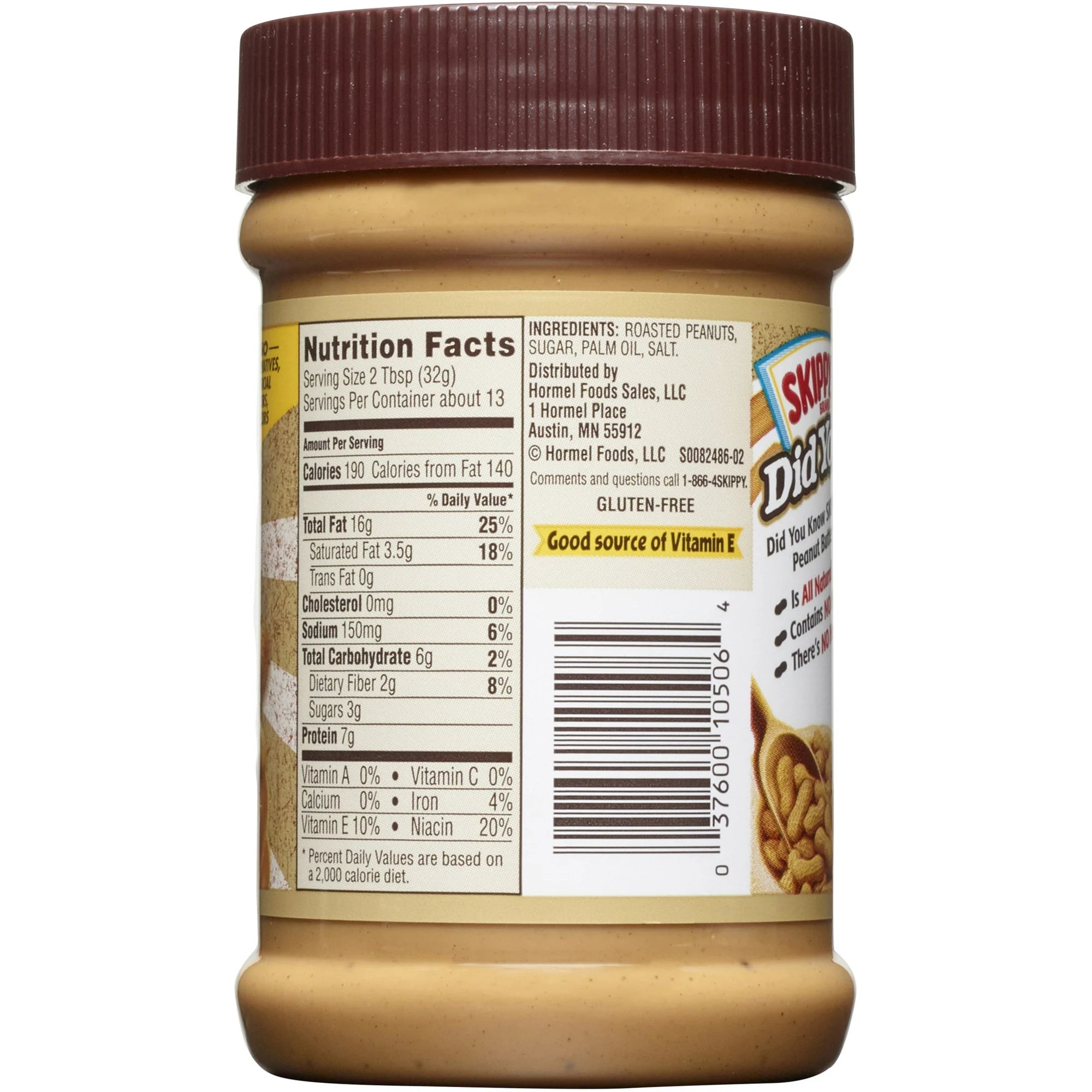 SKIPPY Natural Peanut Butter Spread