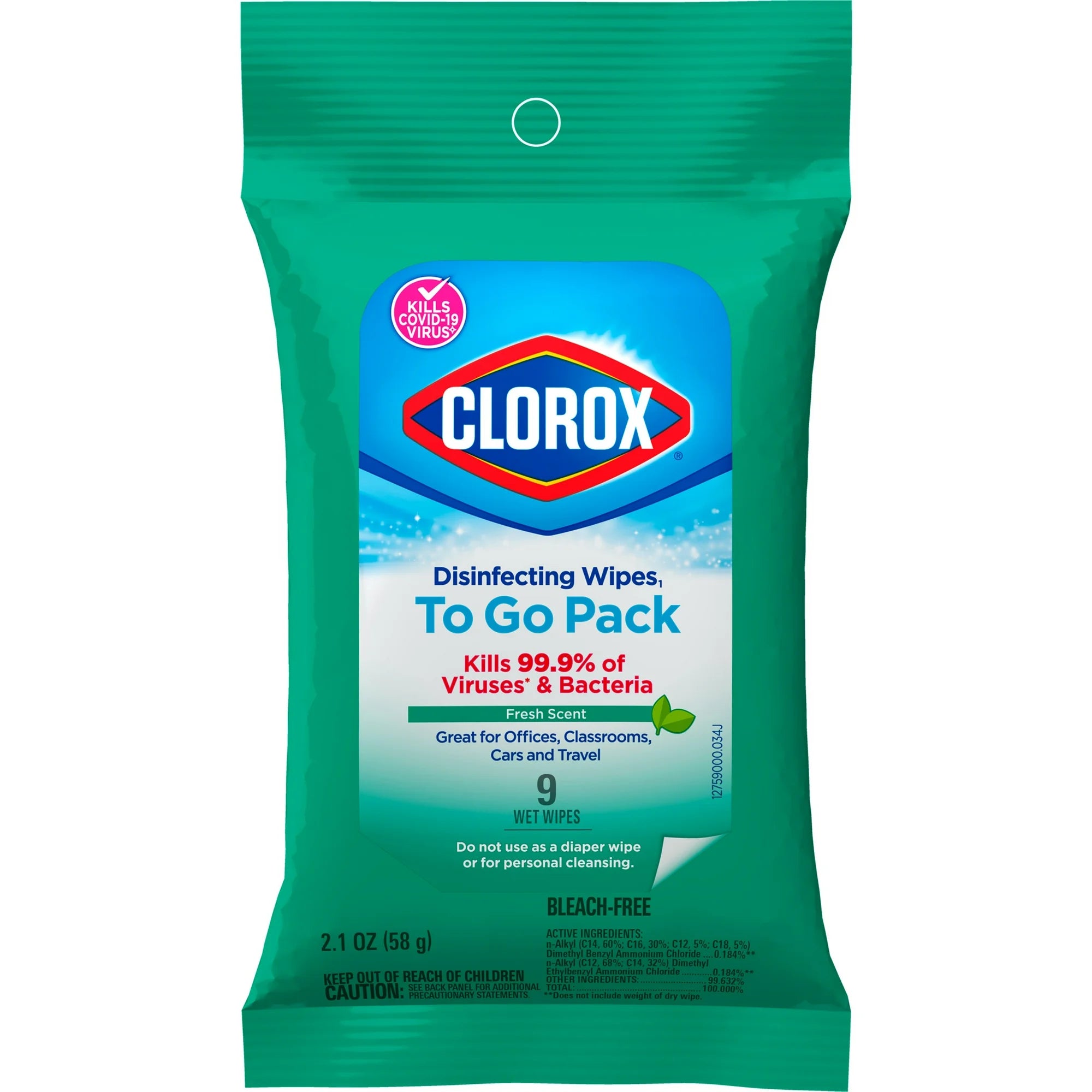 Clorox Disinfecting Wipes on the Go, 9 Count