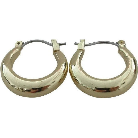Time and Tru Women’s Gold Tone Chunky Hoop Earrings 