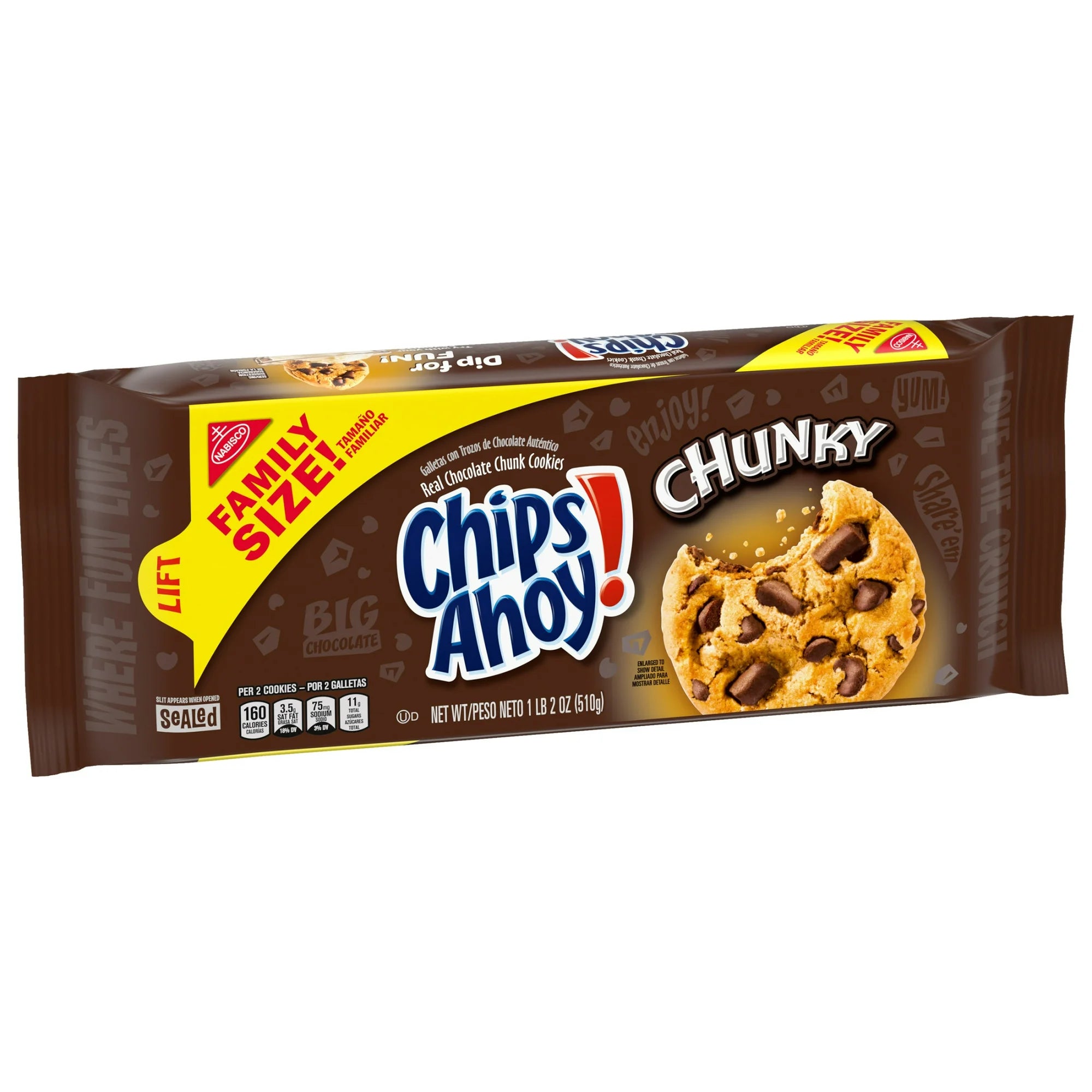 CHIPS AHOY! Chunky Chocolate Chip Cookies, Family Size, 18 oz