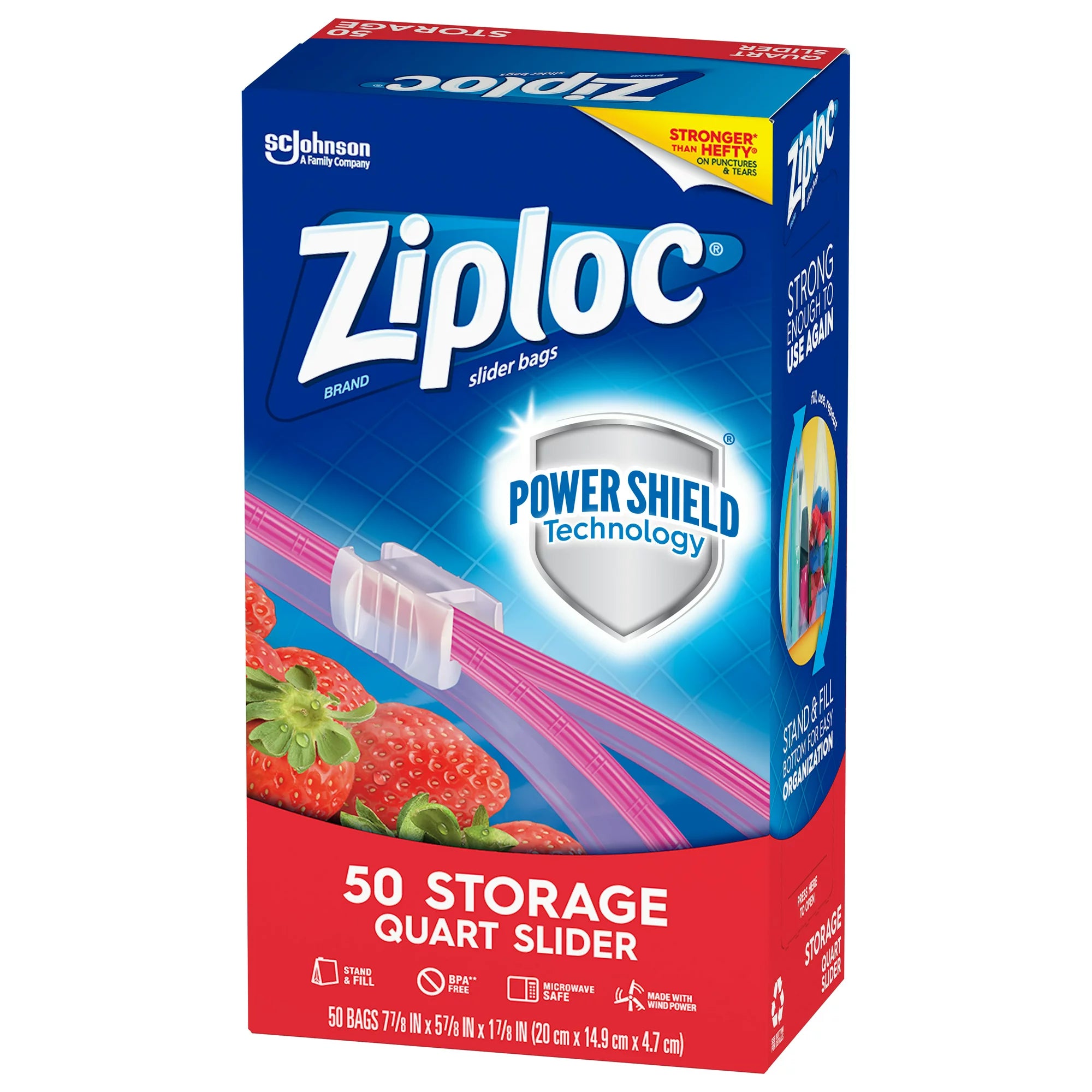 Ziploc® Brand Slider Quart Storage Bags