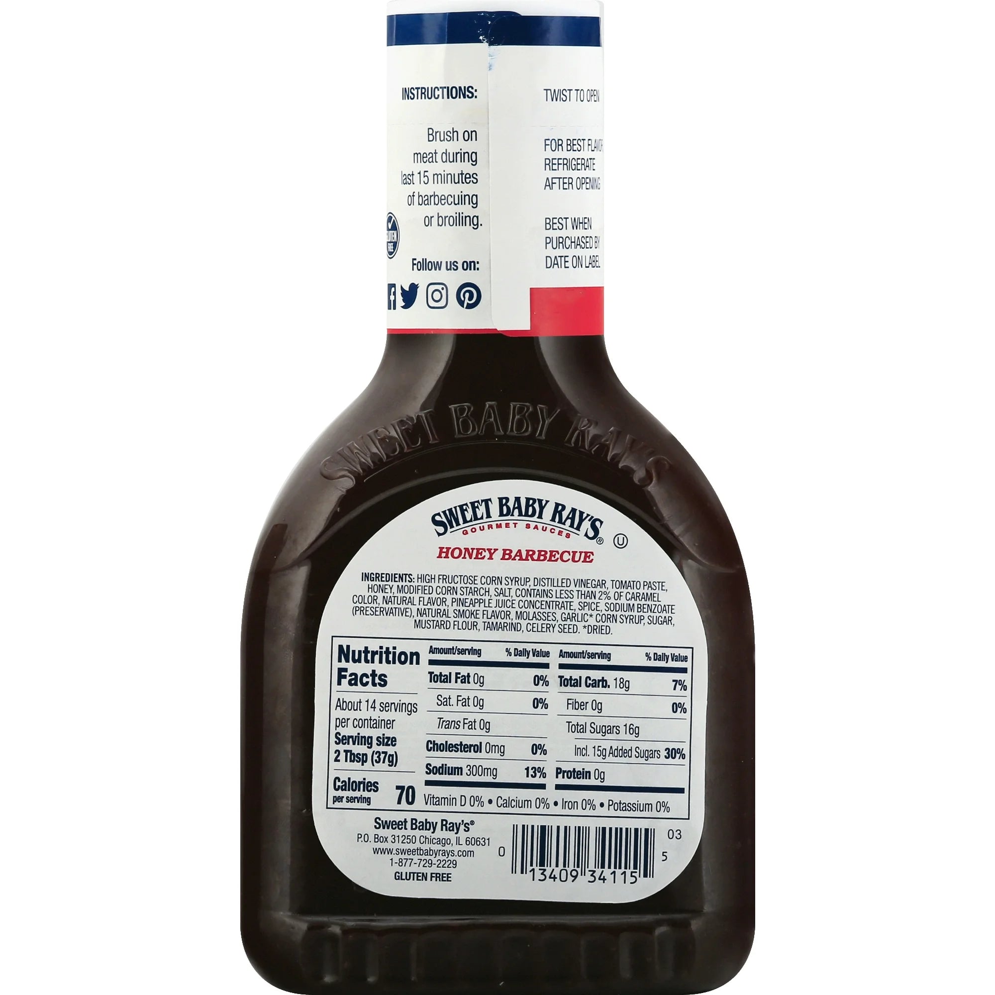 Sweet Baby Ray's Honey BBQ Sauce - 18 oz Bottle