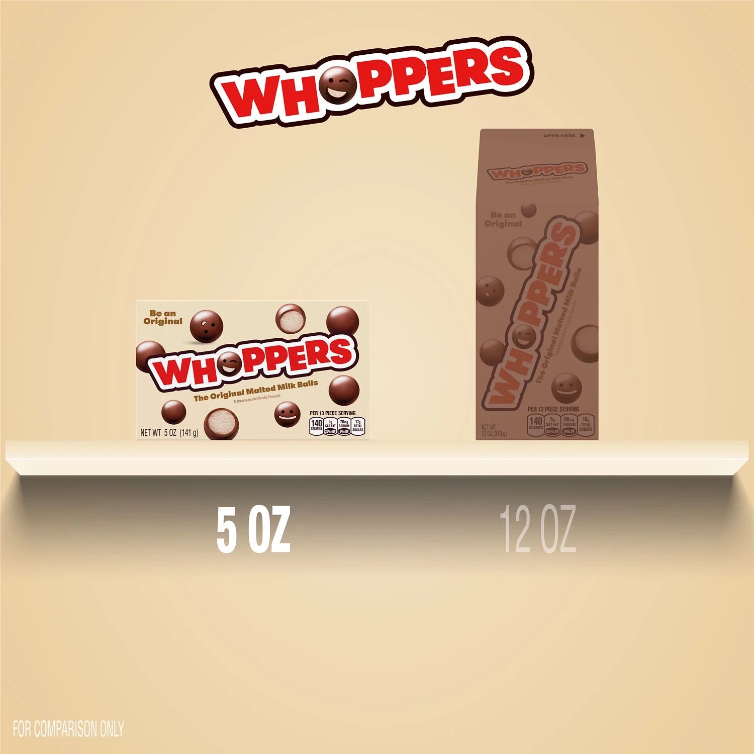 Whoppers Malted Milk Balls Candy - 5 oz Box