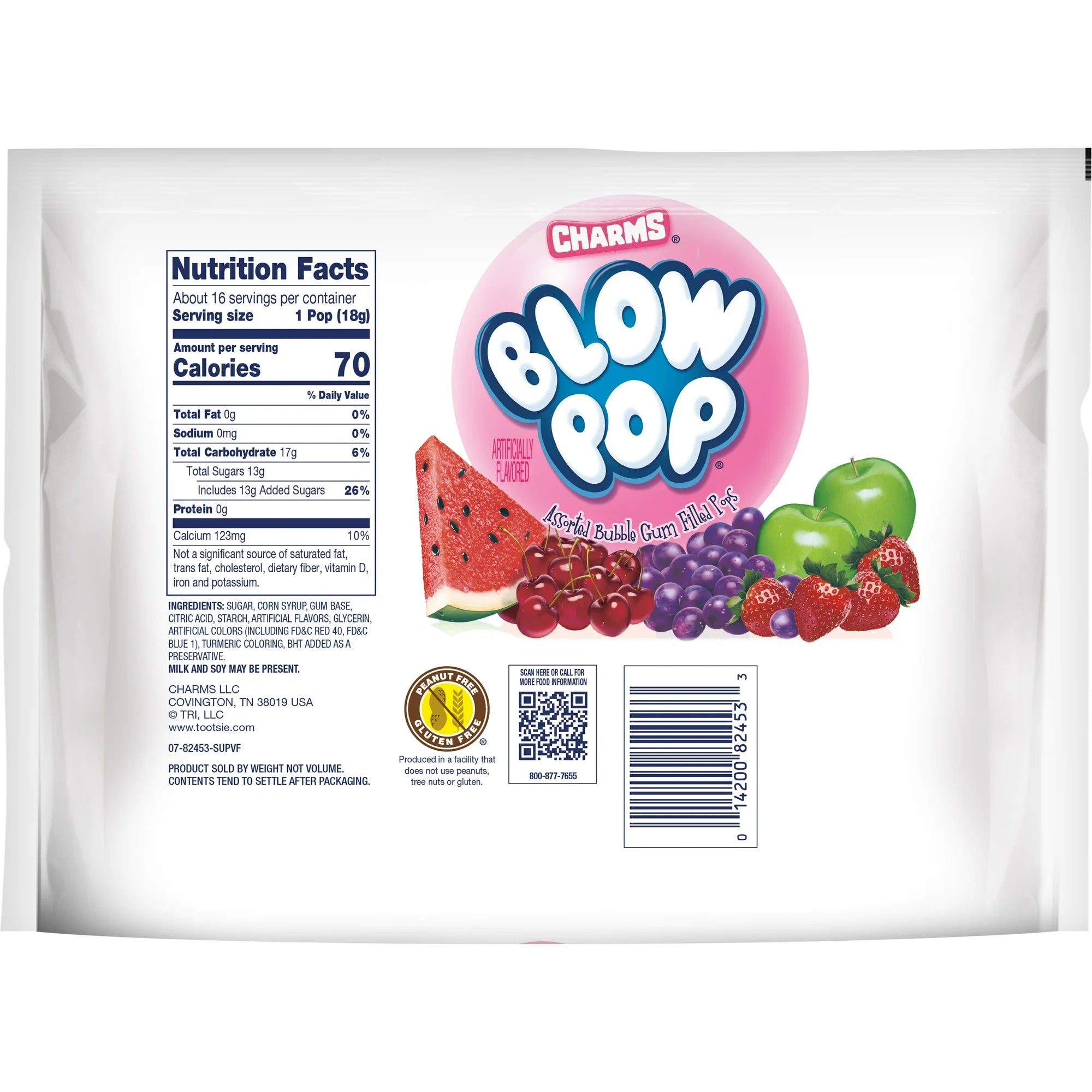 Charms Blow Pops Assorted Flavors Lollipops