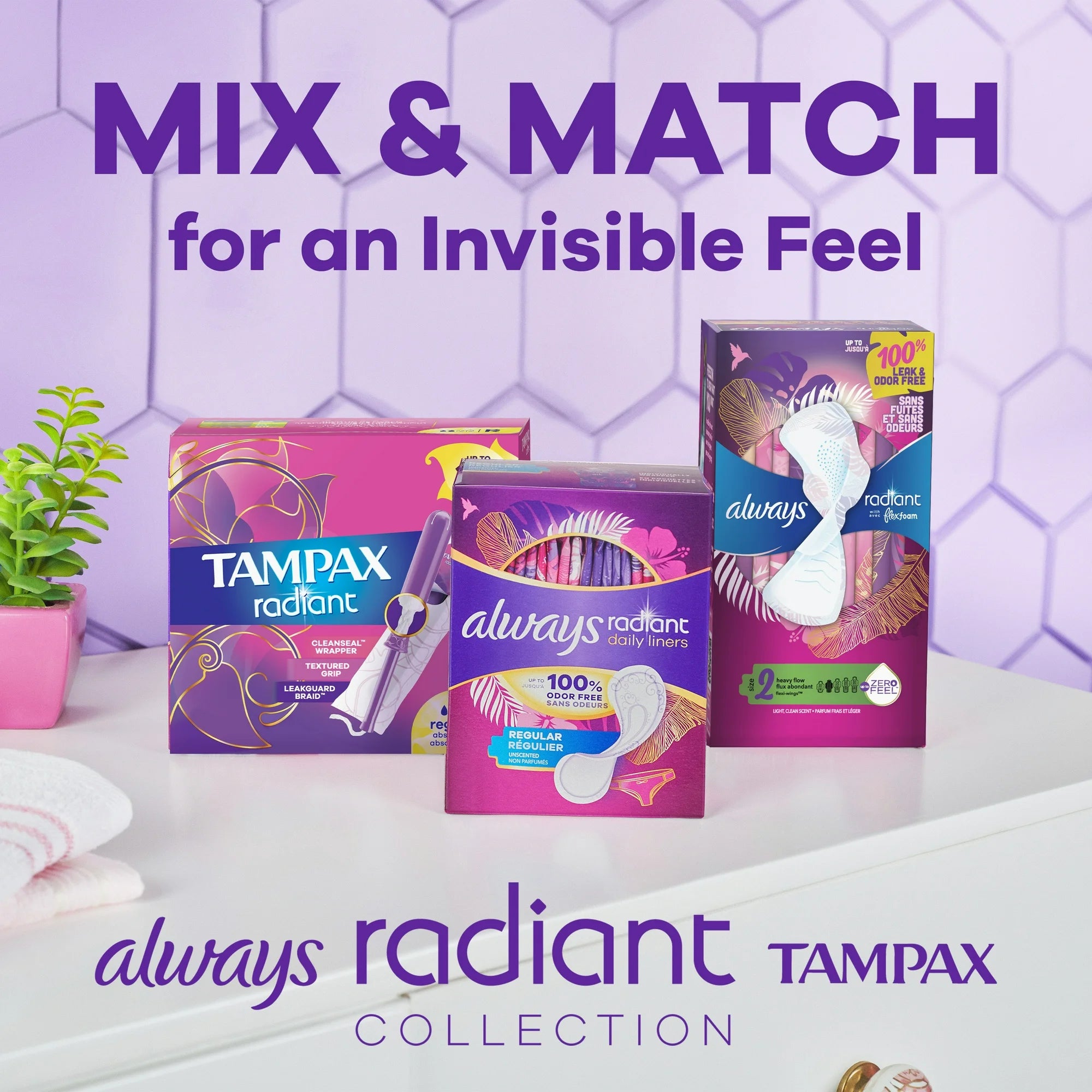 Always Radiant-Light Absorbency Daily Liners 