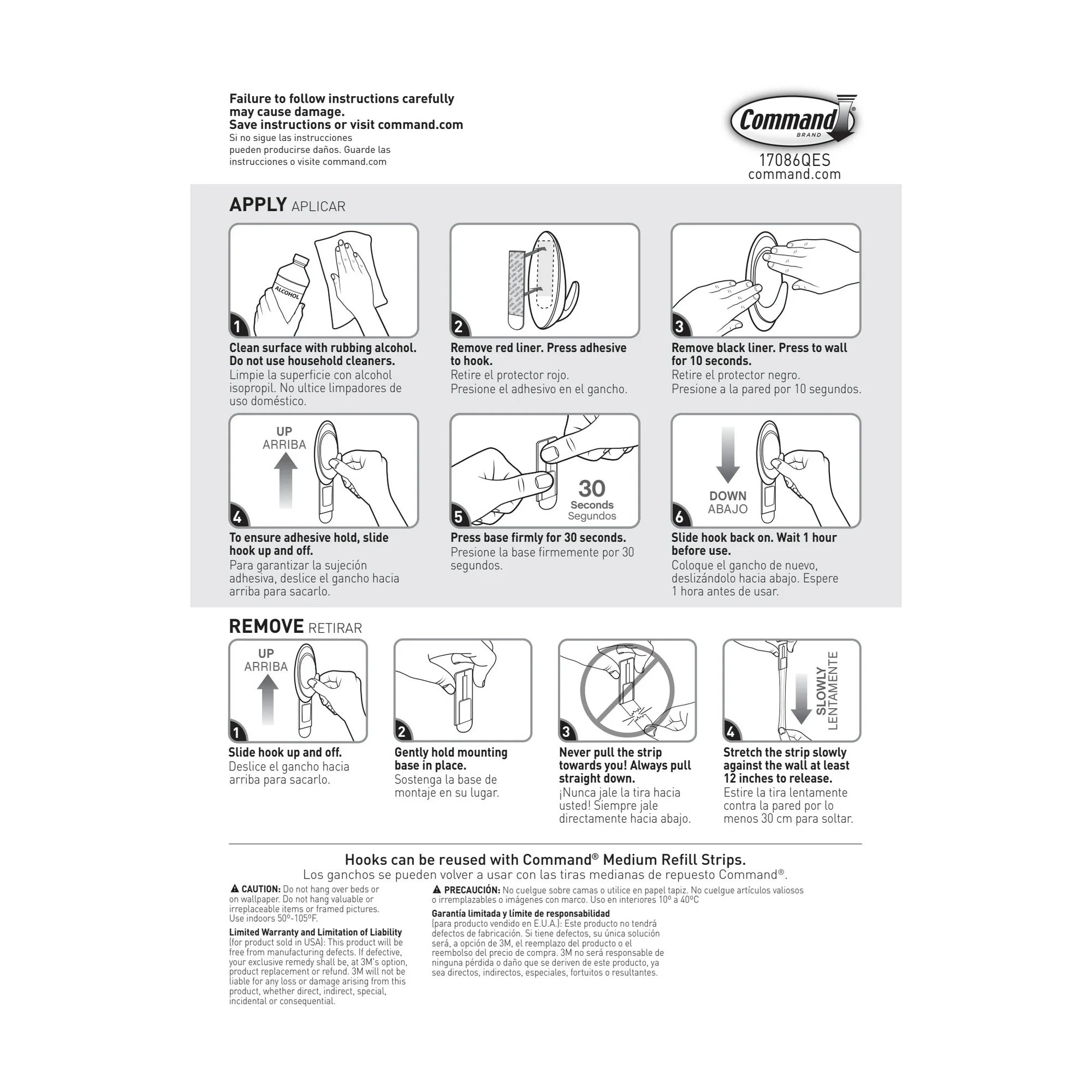 Command Terrace Hooks - Medium, 2-Pack