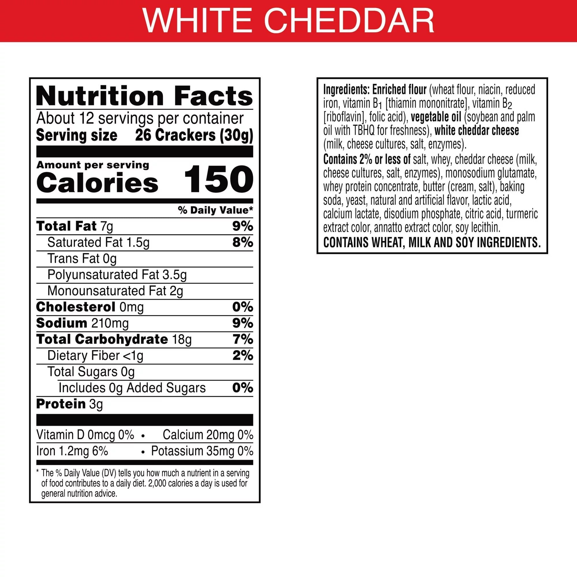 Cheez-It White Cheddar Cheese Crackers, 12.4 oz