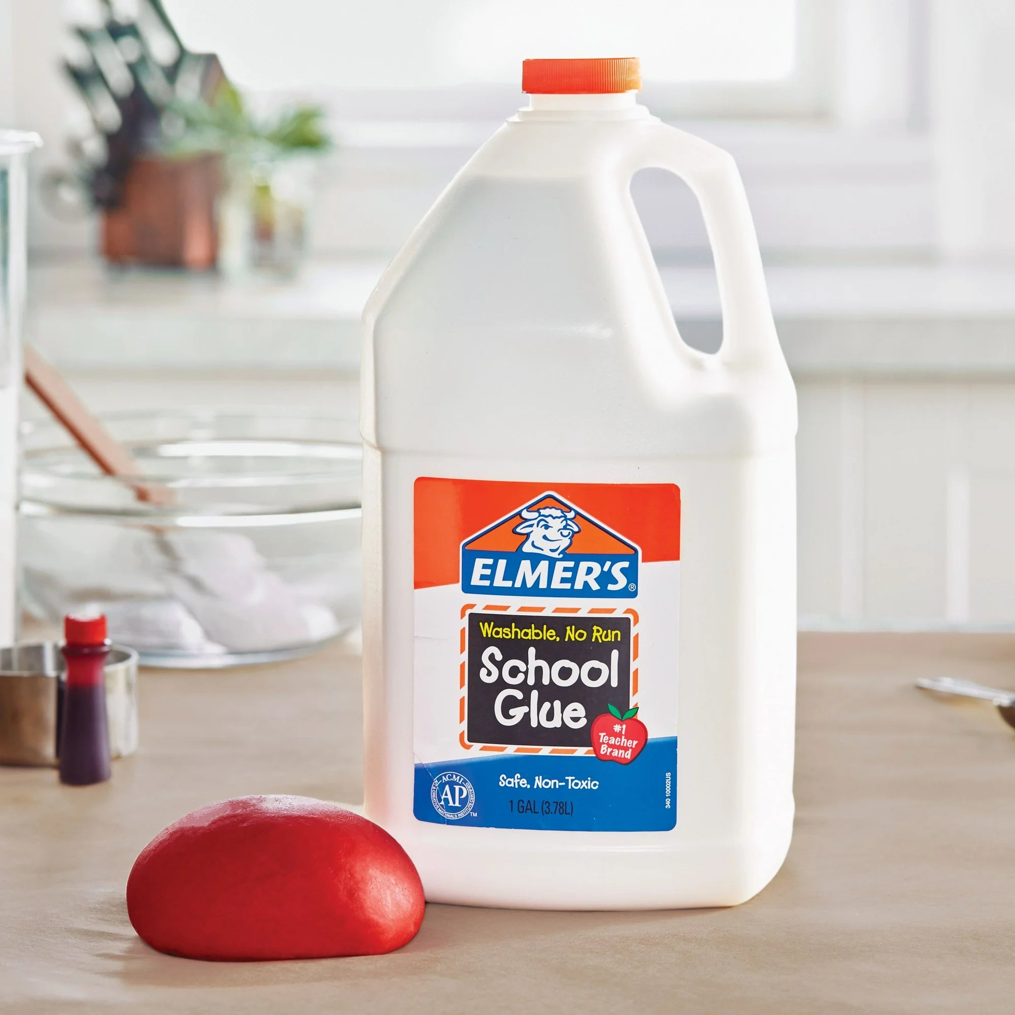 Elmer's Liquid School Glue, Washable, Great for Making Slime, 1 Gallon, 1 Count