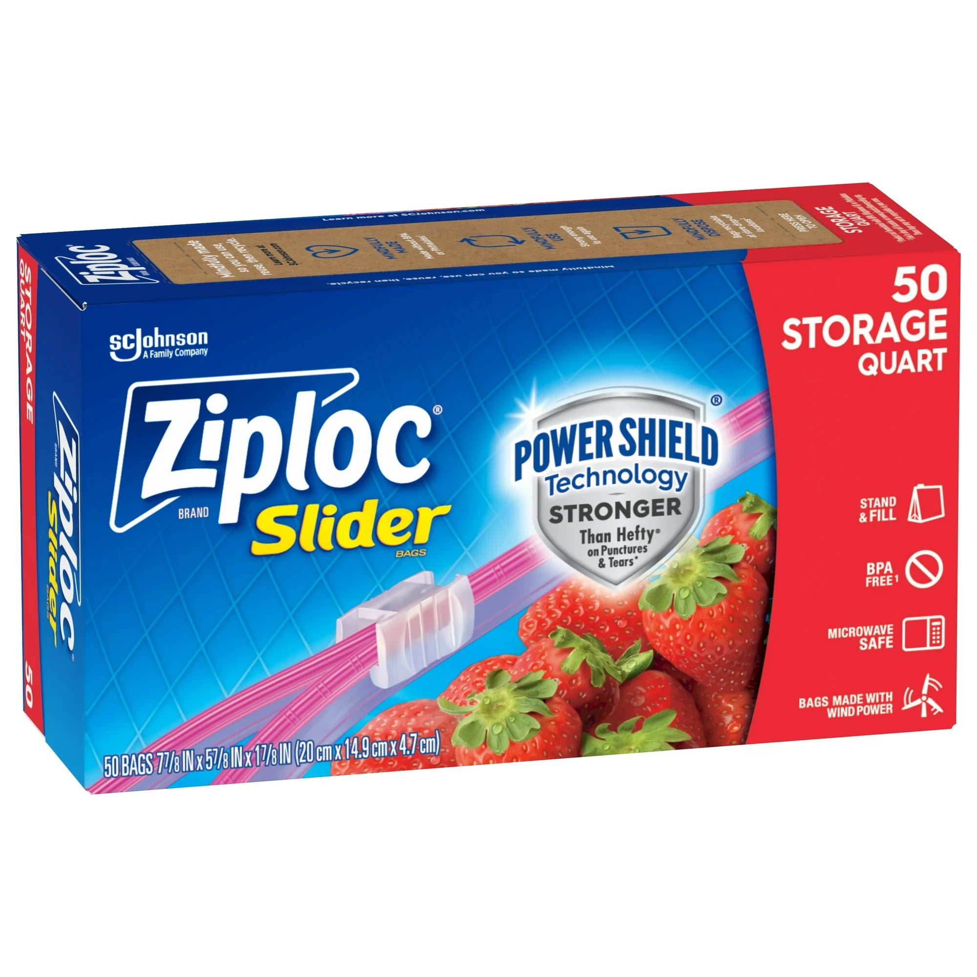 Ziploc® Brand Slider Quart Storage Bags