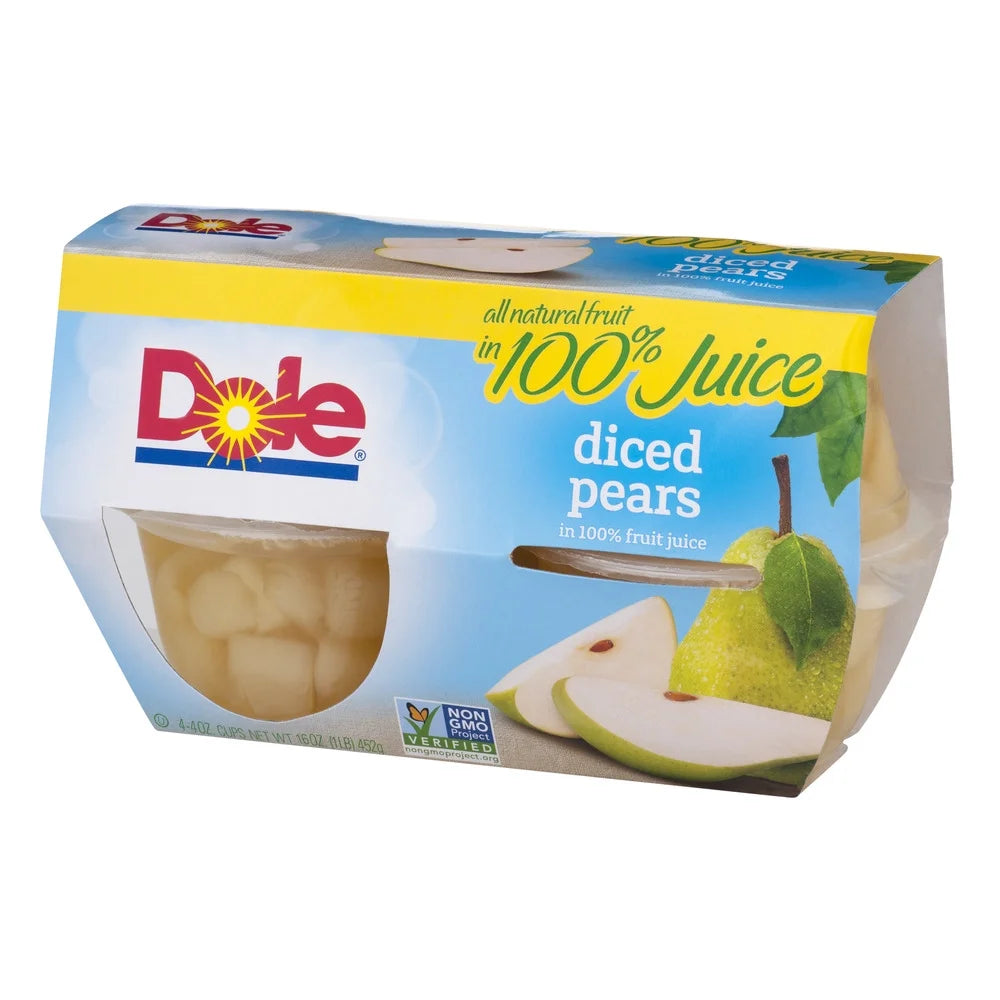 Dole Diced Pears Fruit Bowl - 4 oz