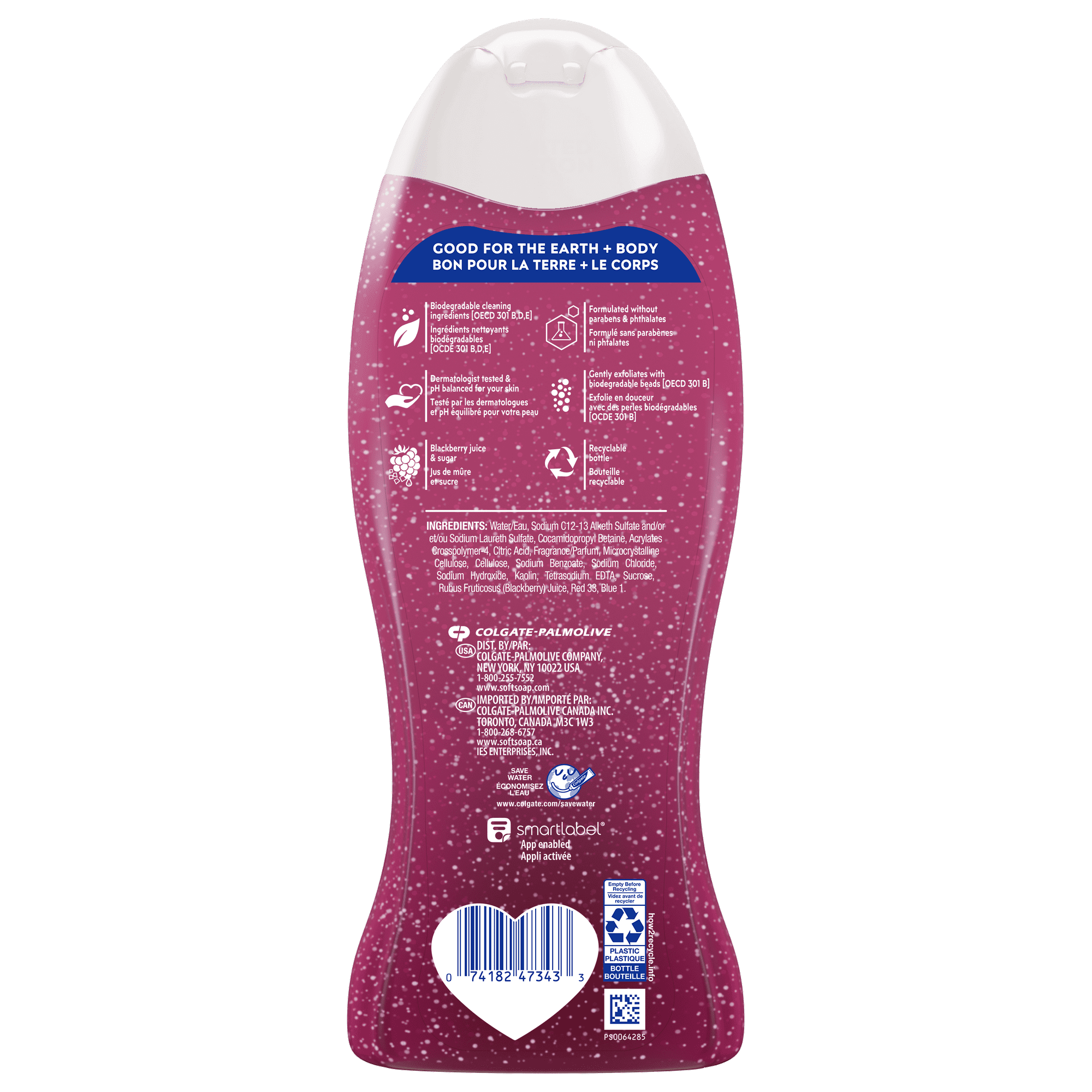 Softsoap Blackberry Sugar Exfoliating Body Wash