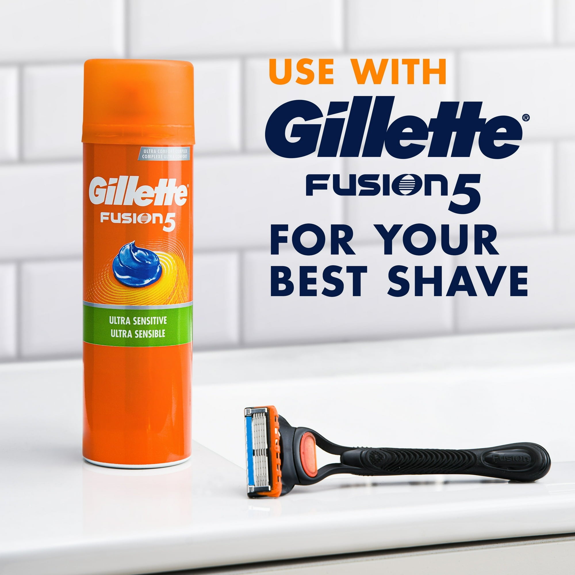 Gillette Fusion Ultra Sensitive Shave Gel- Aloe Vera, 14oz