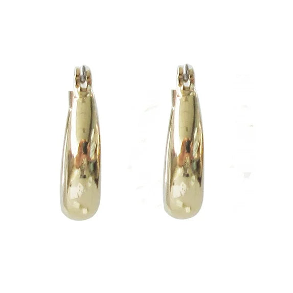 Time and Tru Women’s Gold Tone Chunky Hoop Earrings 