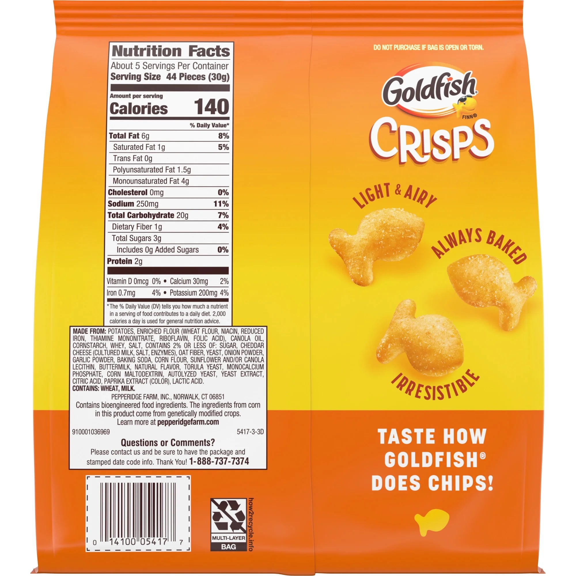 Goldfish Crisps Baked Chip Crackers