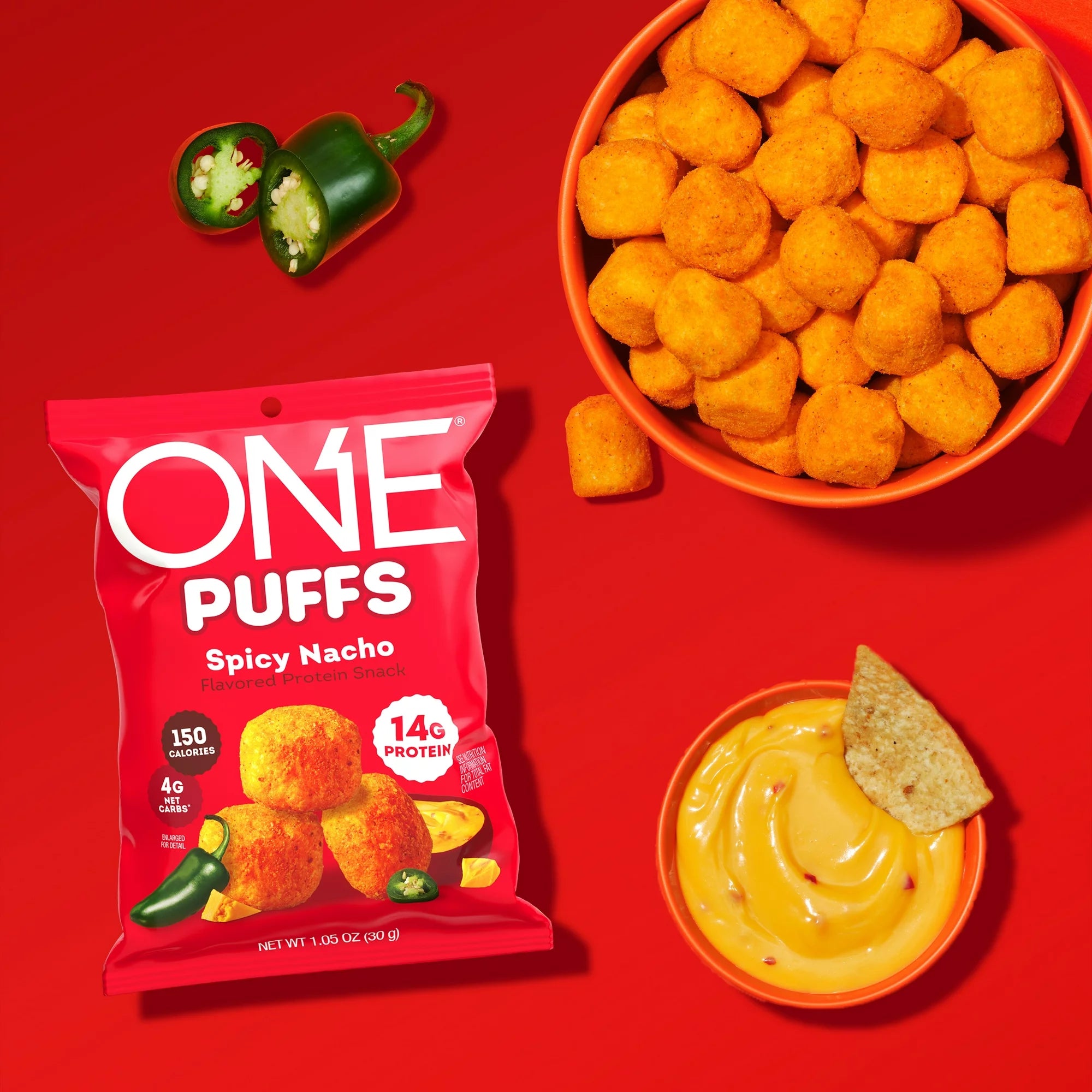 ONE Brands Spicy Nacho Protein Puffs - 1.05 oz