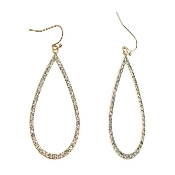 Time and Tru Women’s Gold Stone Drop Earrings 