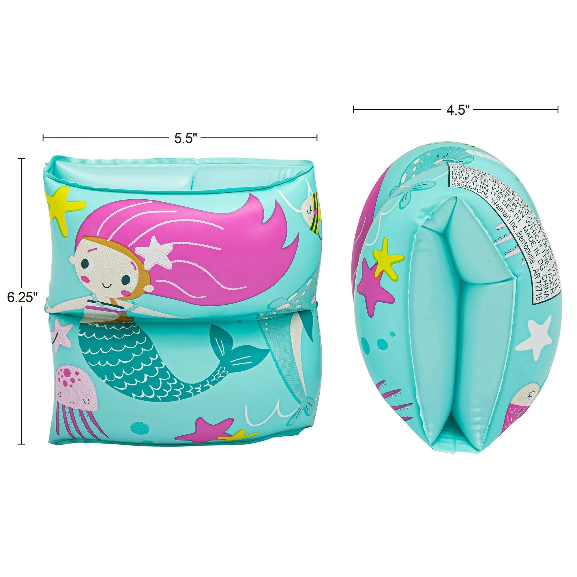 Bluescape Mermaid Inflatable Armbands for Kids 