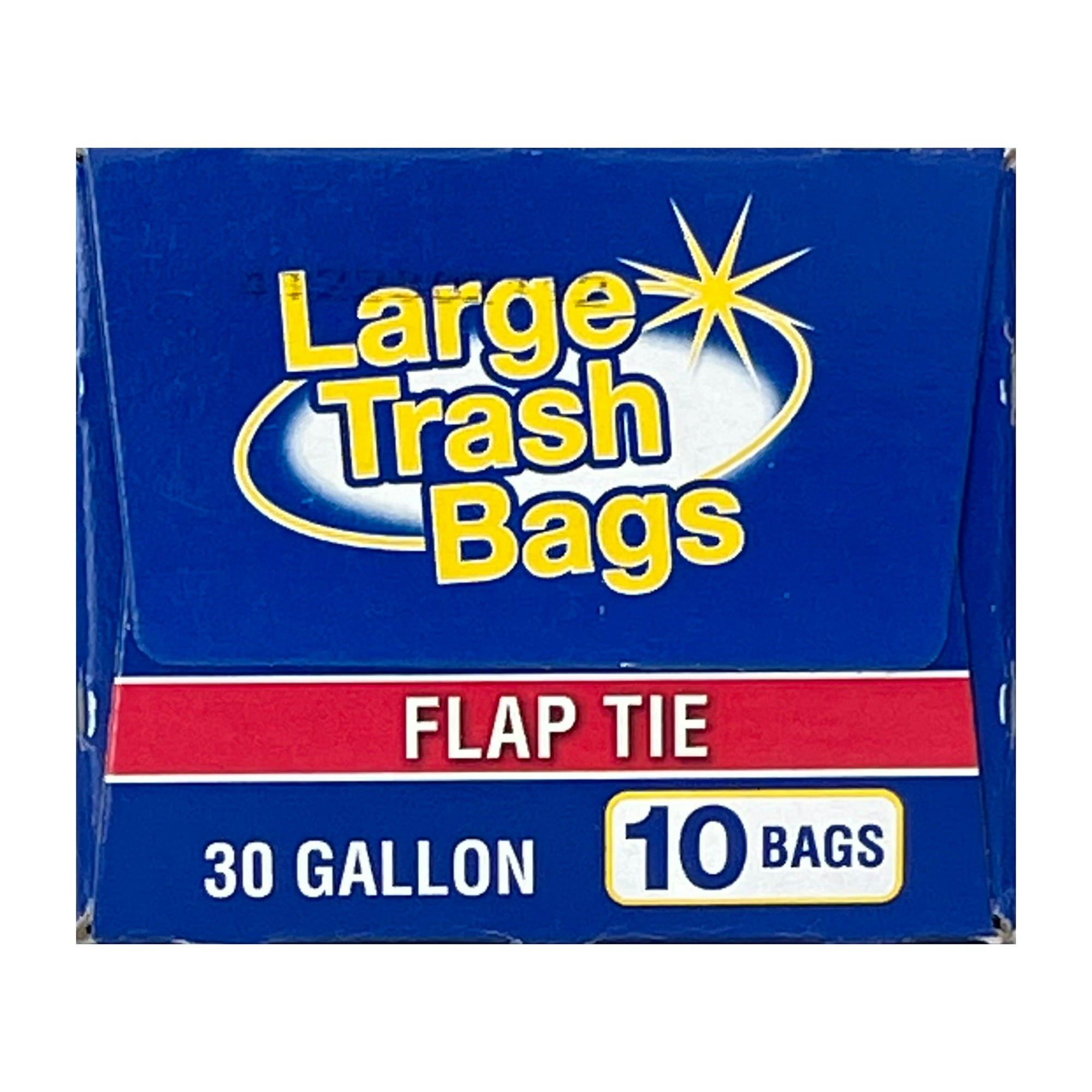 Basic 30 Gallon Flap Tie Trash Bags (10 Pack)