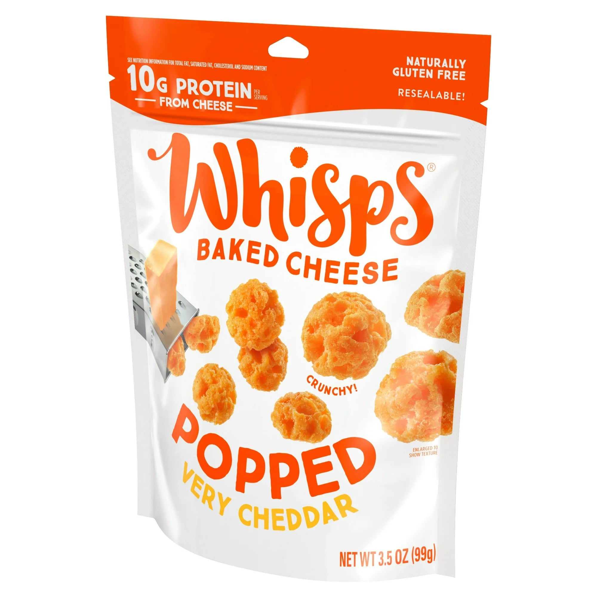 Whisps Popped Cheddar Cheese Snack (10g Protein)