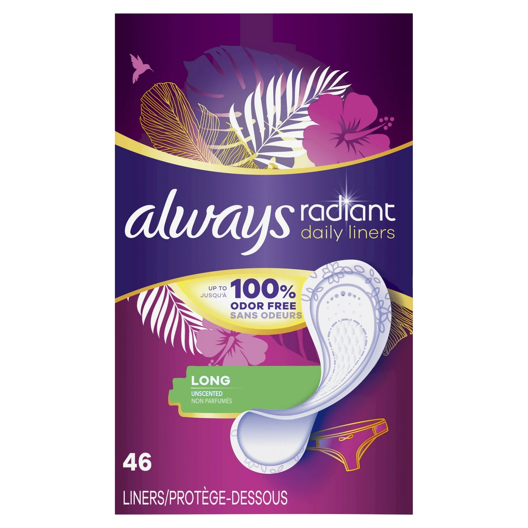 Always Radiant-Light Absorbency Daily Liners 