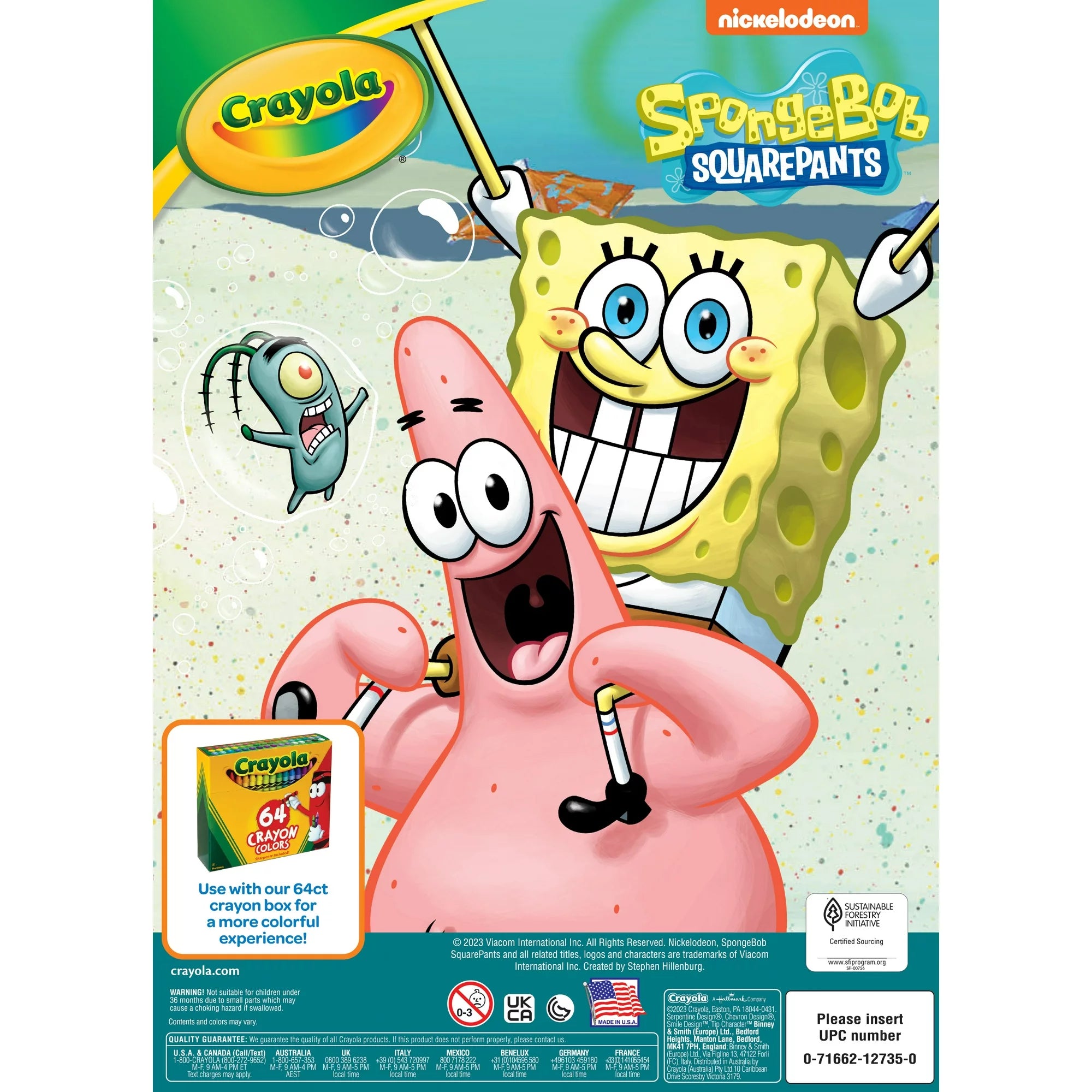 Crayola SpongeBob Coloring Book with Stickers