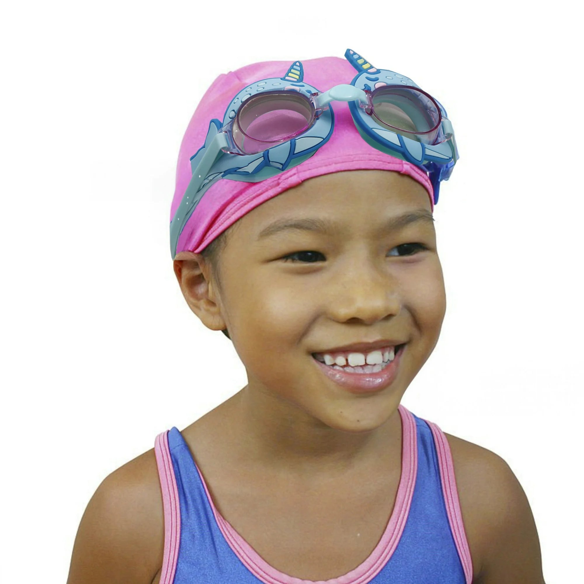 Eye Pop Blue Narwhal Swim Goggle for Children, Unisex