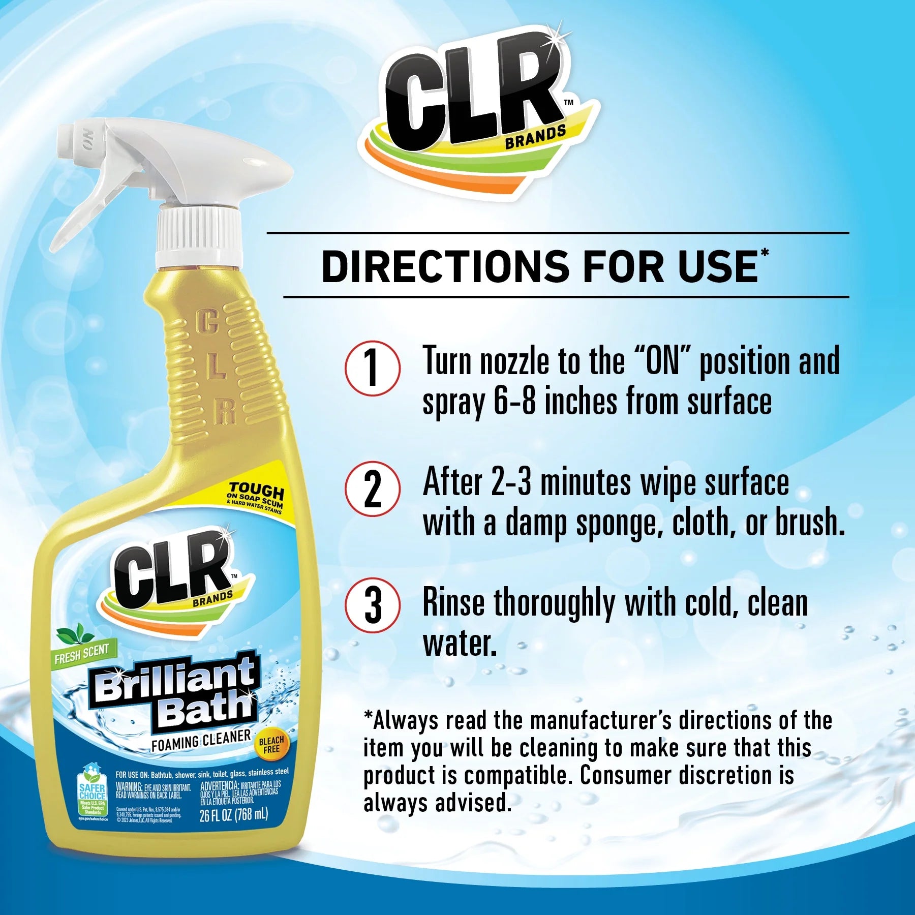 CLR Brilliant Bath Foaming Cleaner