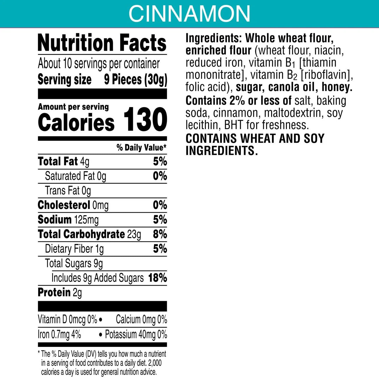 Kellogg's Cinnamon Baked Graham Cracker 