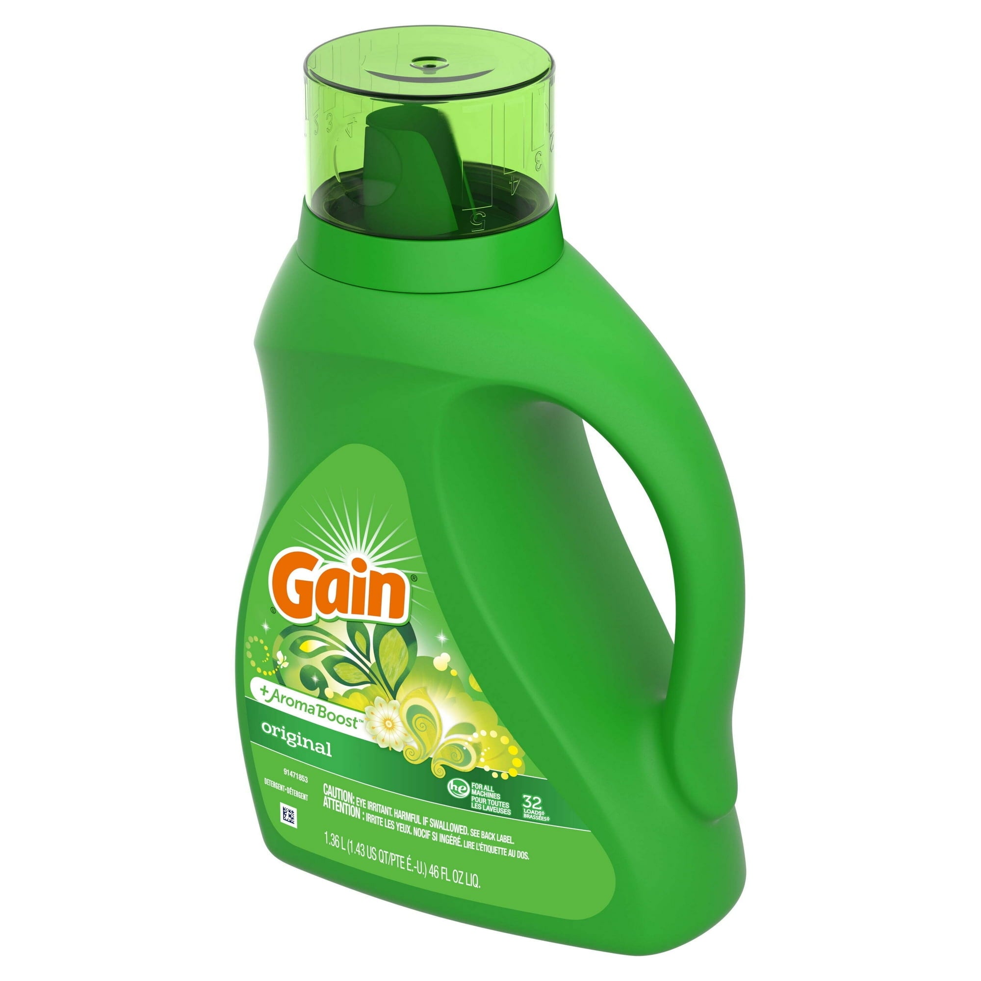 Gain Liquid Laundry Detergent, 32 Loads, 46 fl oz