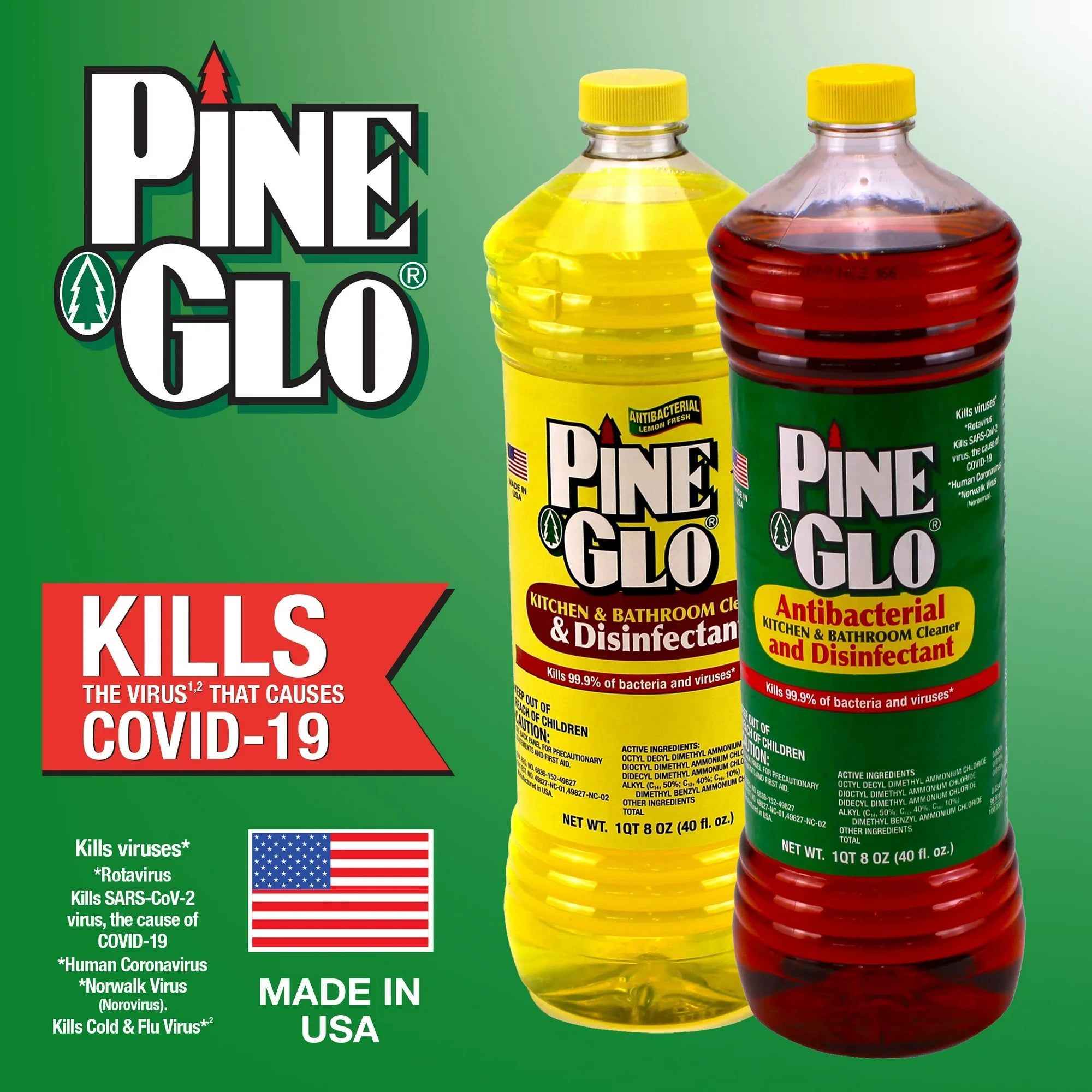 Pine Glo Antibacterial Cleaner-40 oz