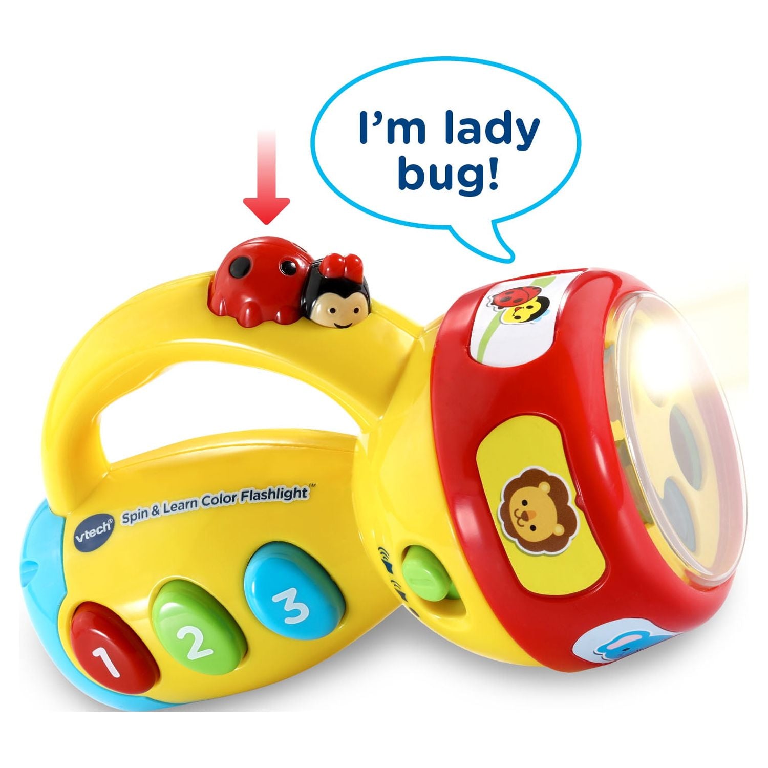 VTech, Spin and Learn Color Flashlight, Toddler Learning Toy