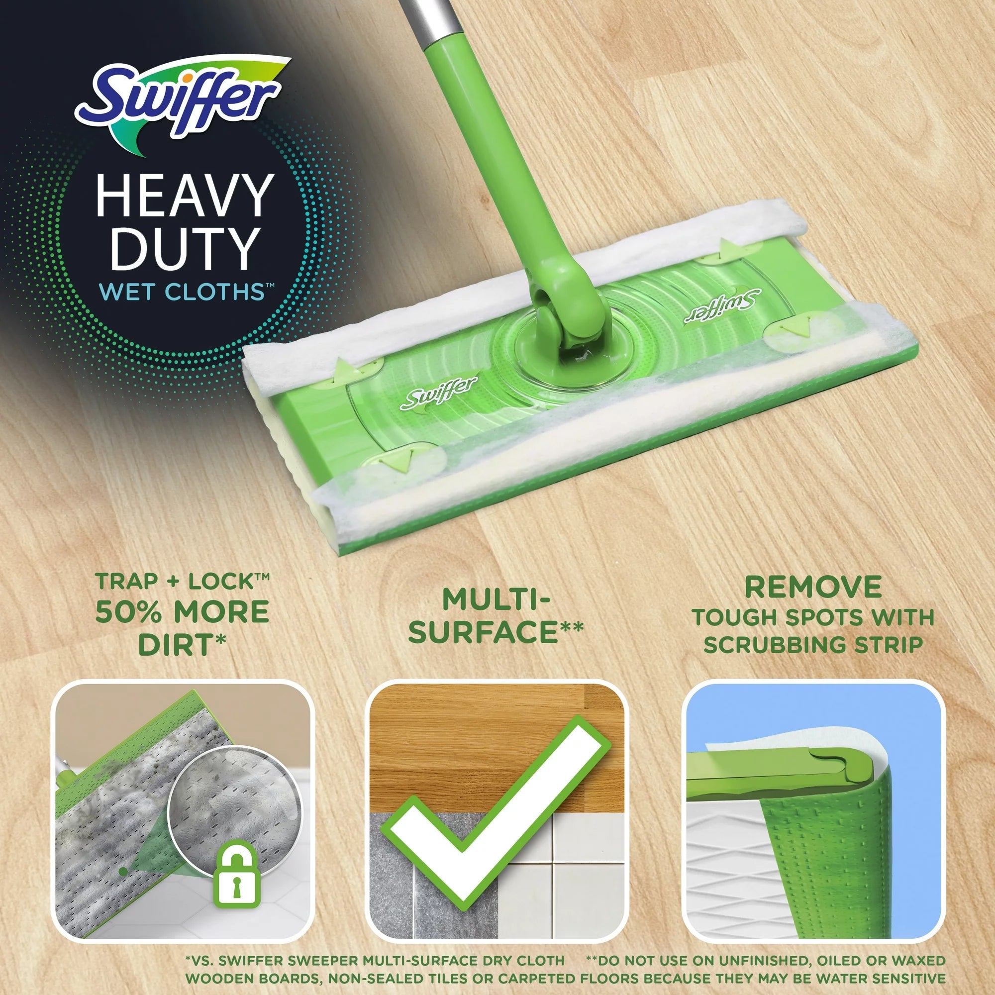 Swiffer Sweeper Heavy Duty Wet Pad Refills